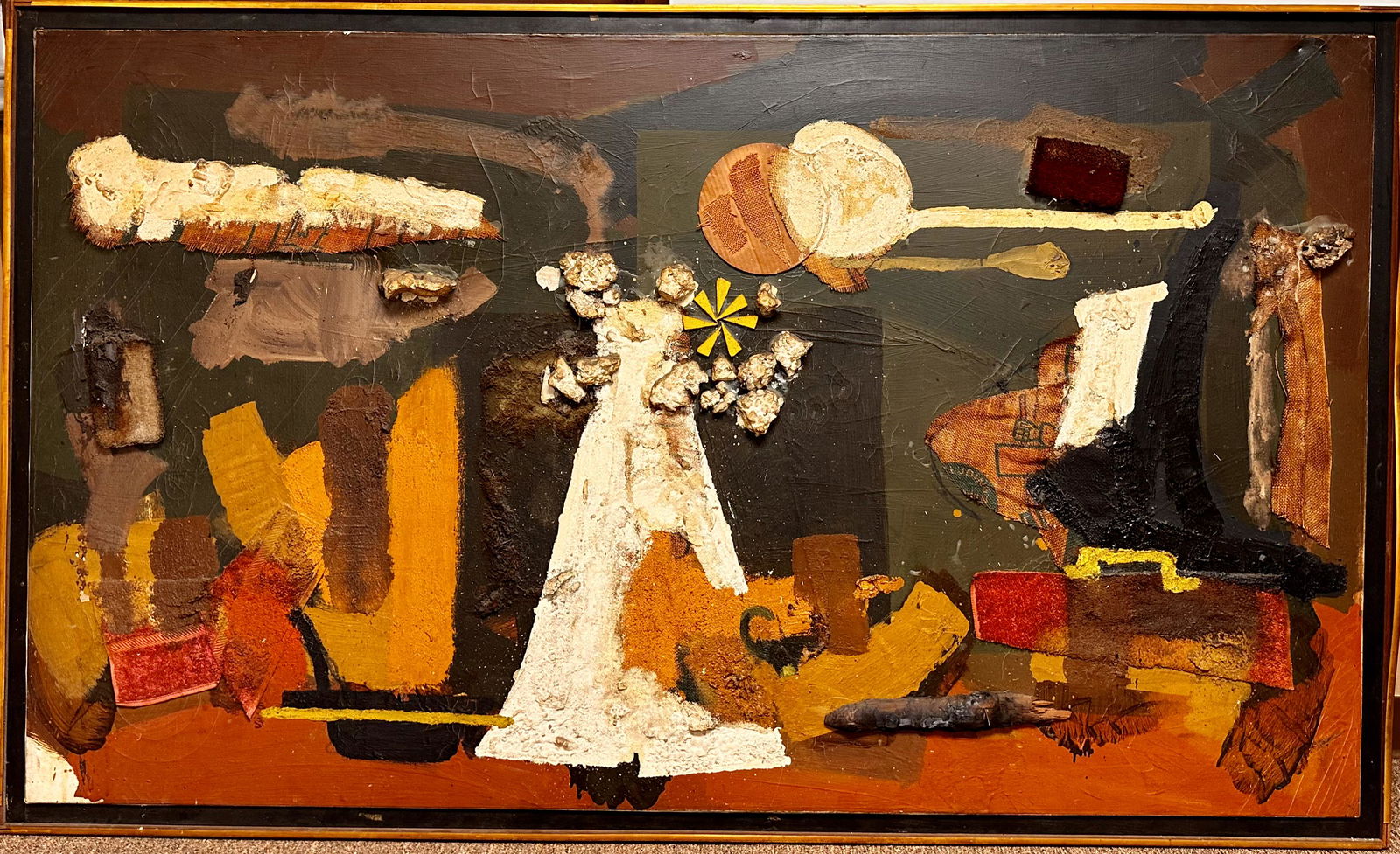 Large Exhibition Size Abstract Expressionist Oil Painting Signed (1 of 9)