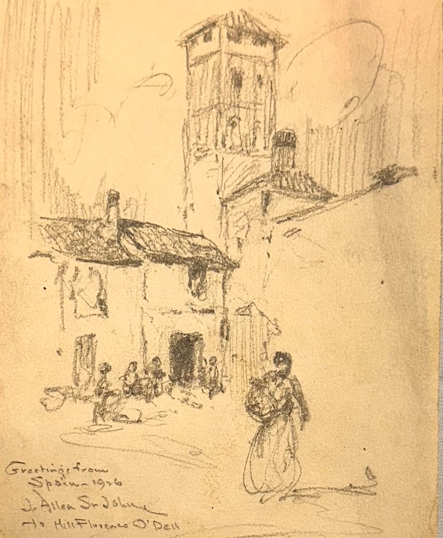 James Allen St.John Chicago New York Original Drawing Signed (1 of 3)