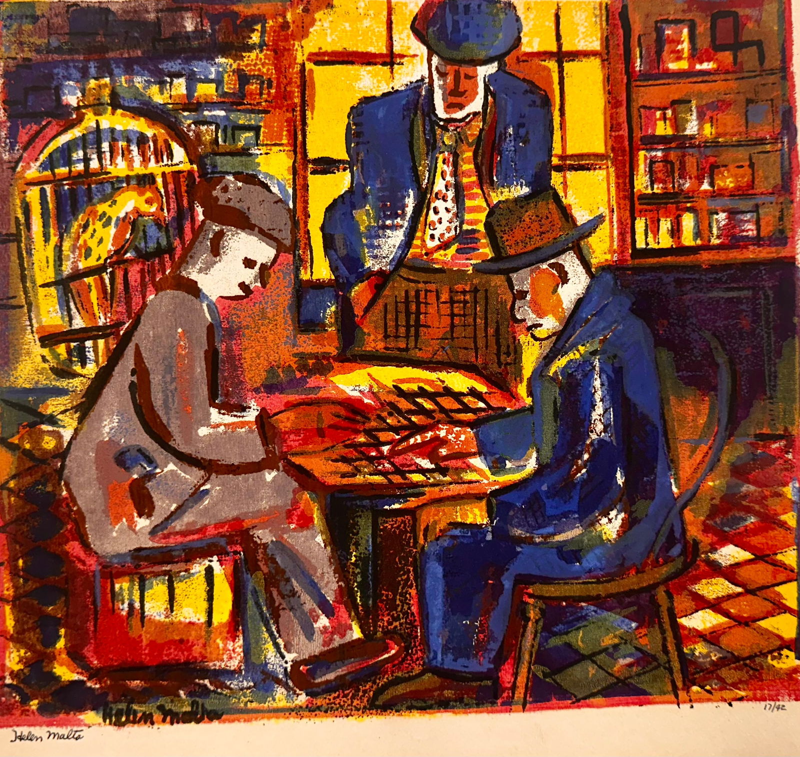 Helen Wagner Malta Silkscreen WPA Era Signed #20 (1 of 4)