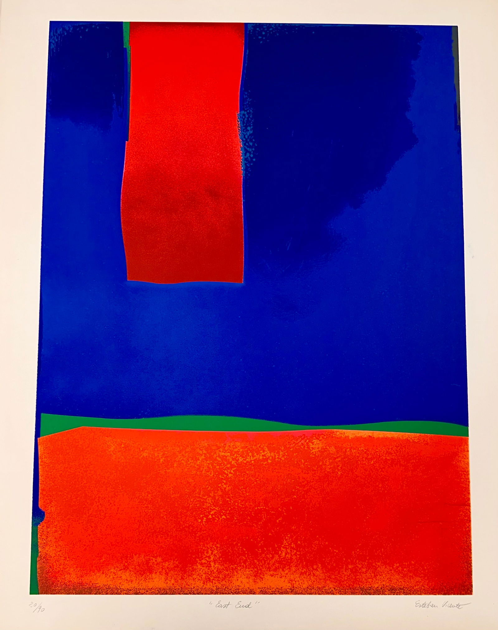 Esteban Vicente Spanish American Abstract Expressionist Artist Color Screenprint Signed #1 (1 of 8)