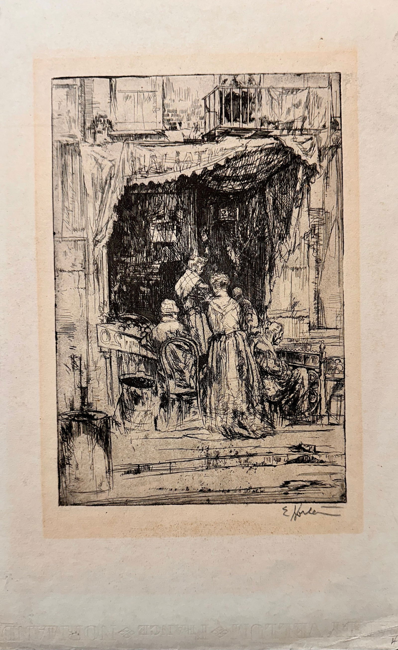 Earl Horter Philadelphia Pennsylvania Artist Signed Etching RARE #2 (1 of 6)