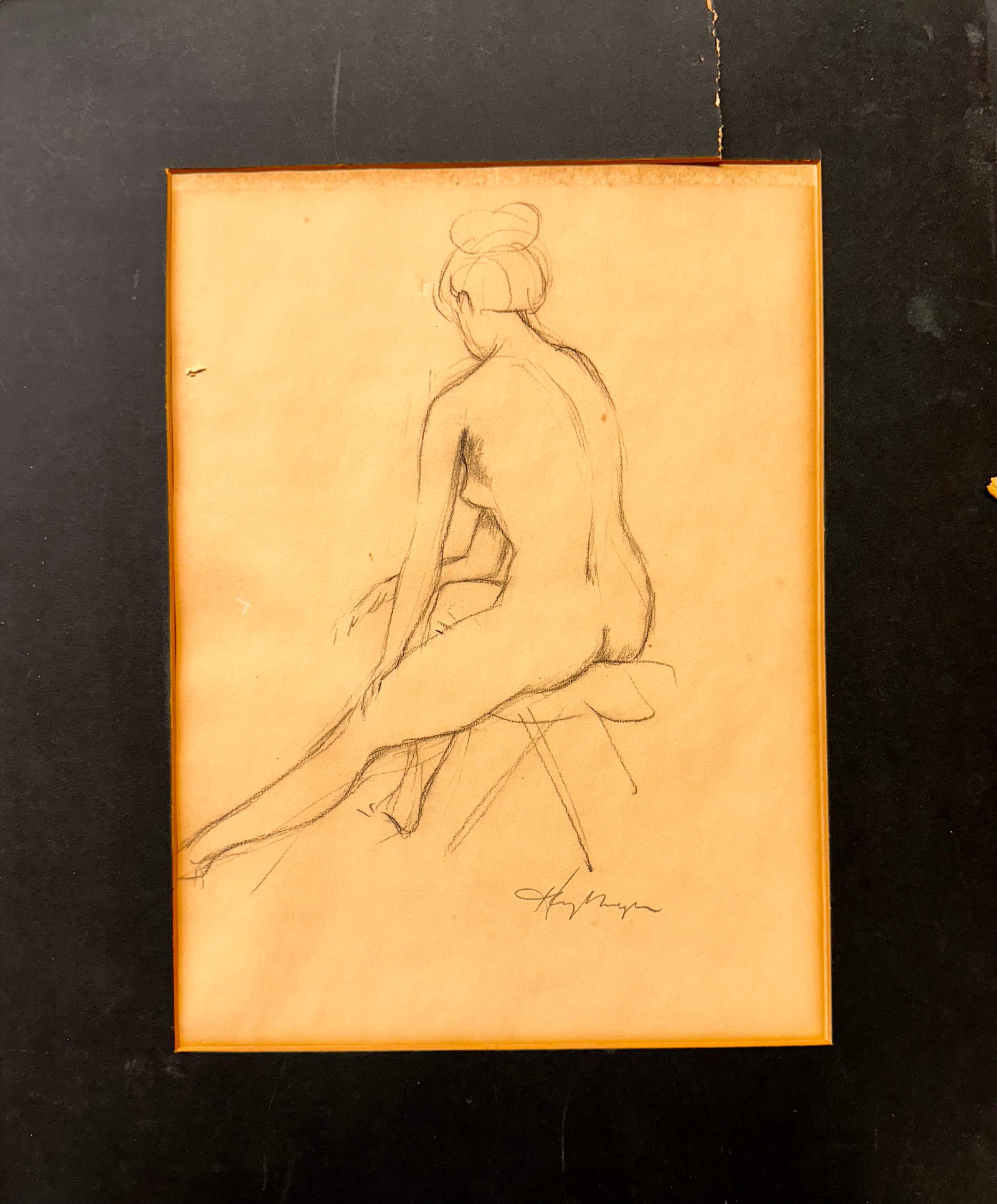 (3) Images of Women Nude and Fashion: (3) Images of Women Nude and Fashion, one nude is signed, 13 1/2 x 10", fashion design from the 1940's, 20 x 15" unsigned, etching "Nudes", 13 3/4 x 10 1/2" signed.