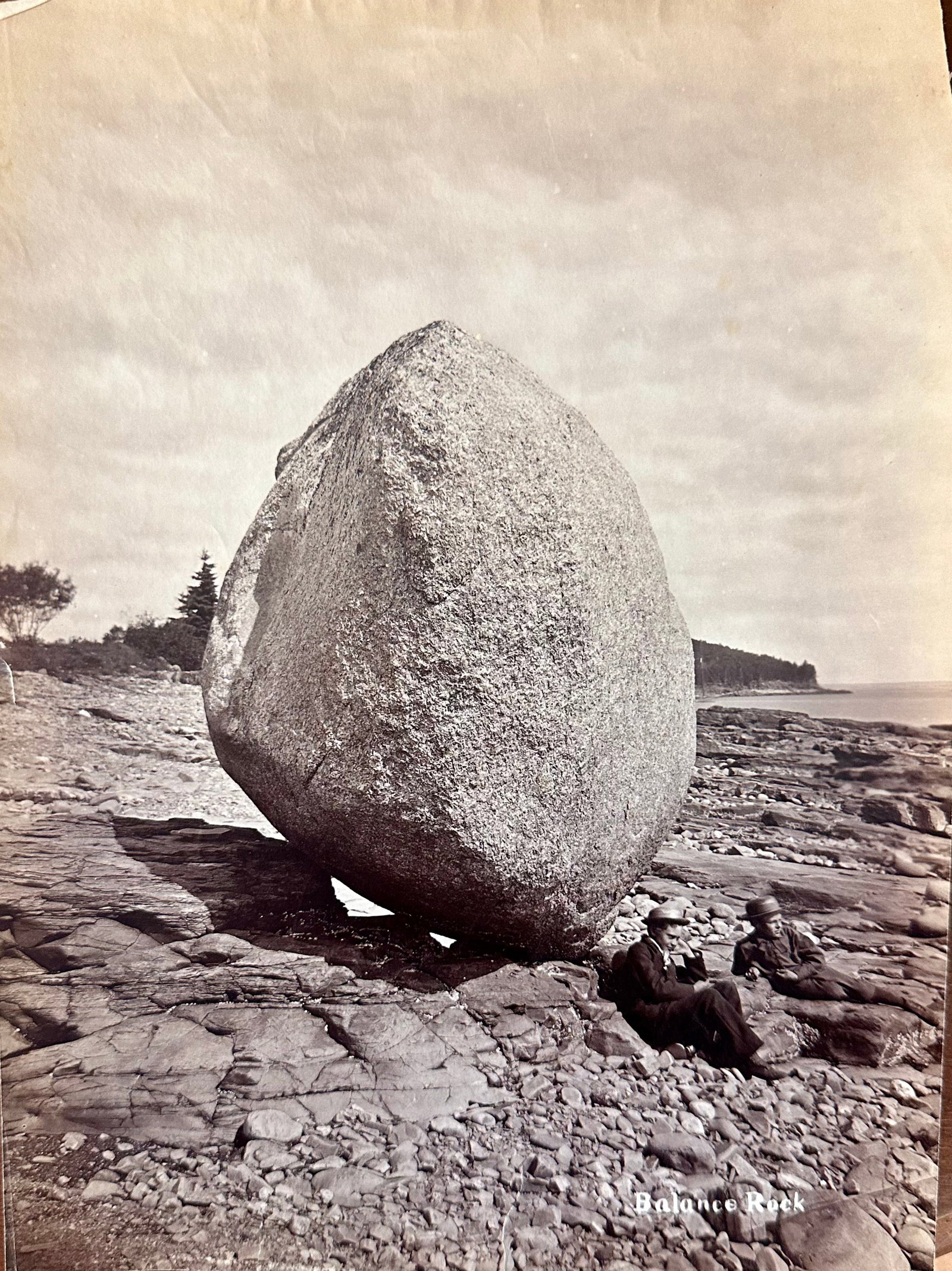 Henry Hamilton Bennett Vintage Albumen Photograph Balance Rock #26+: Henry Hamilton Bennett Vintage Photograph Balance Rock #26, 9 x 6 6/8" overall, "Balance Rock", this is one of a few Henry Hamilton Bennett photographs that we have up for auction. These are all taken