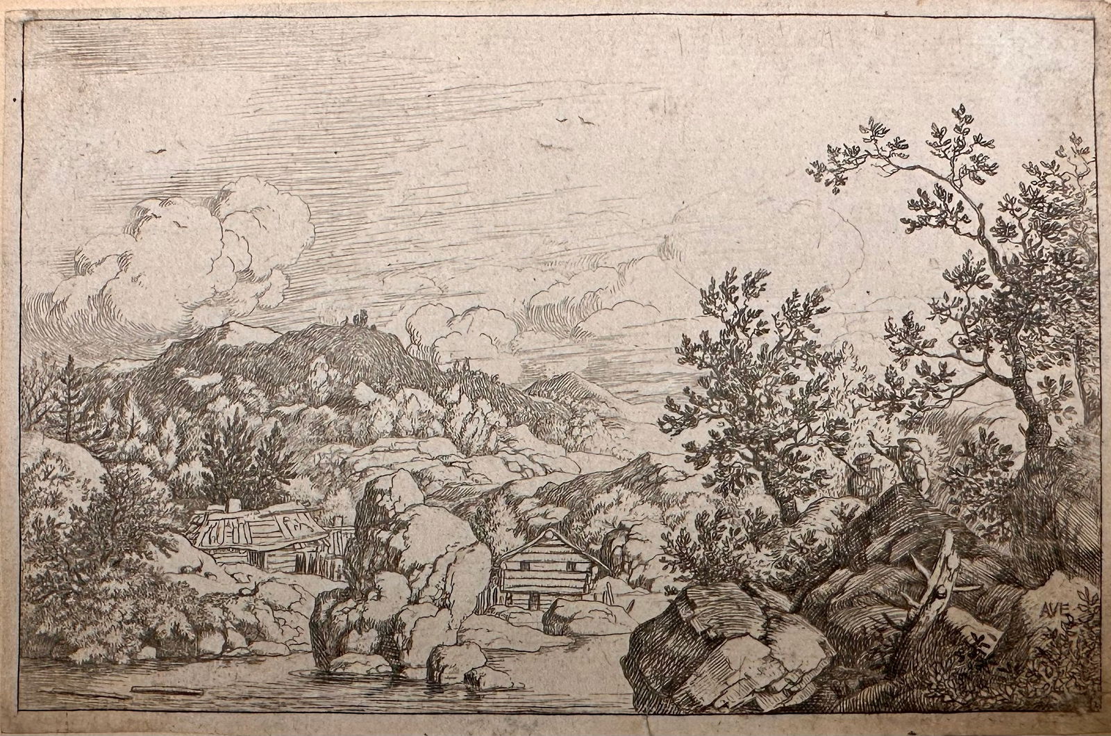 ALLART VAN EVERDINGEN 17th Century Old Master Etching (1 of 6)