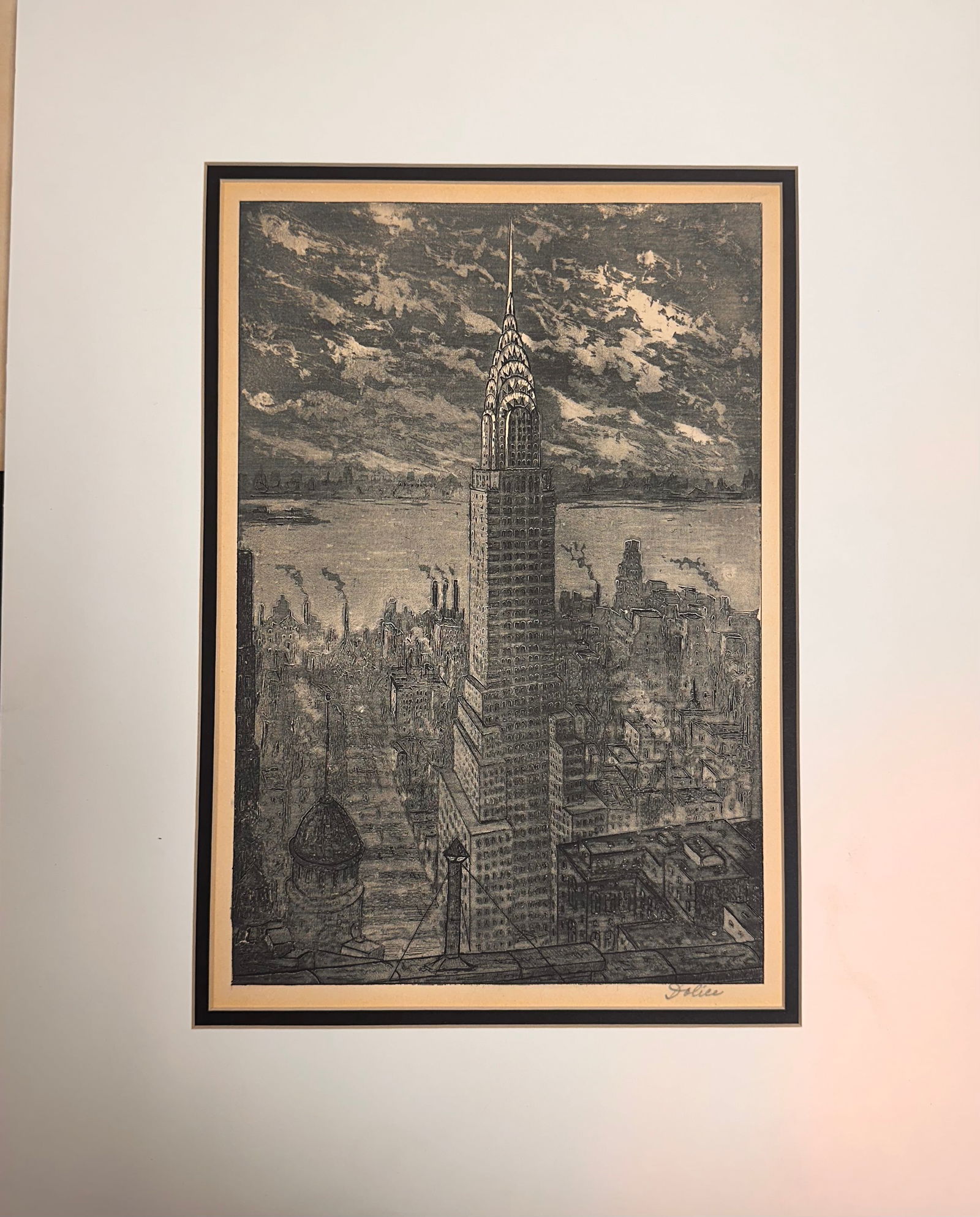 Leon Dolice New York City Scene Etching Signed #5 (1 of 4)