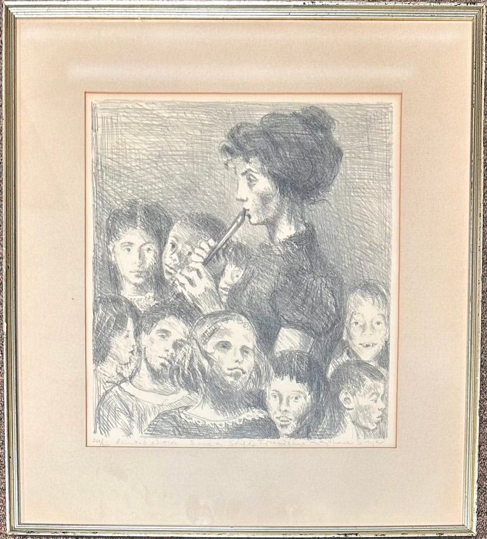 American School New York Artist Raphael Soyer Lithograph Signed (1 of 4)