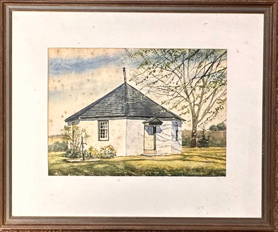 Vintage American School Pennsylvania Artist Mildred Sands Kratz Watercolor signed (1 of 3)