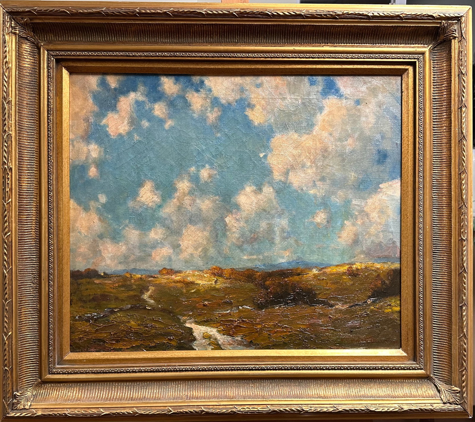 Antique American Impressionist Landscape Painting Signed (1 of 5)