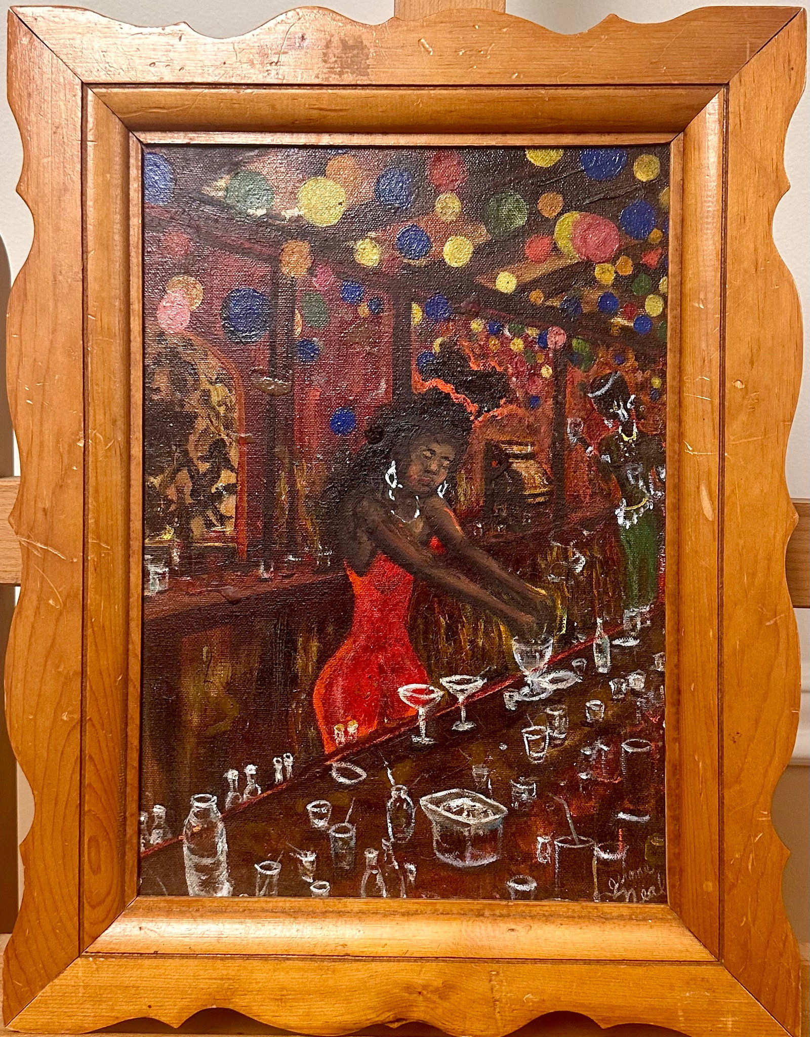 Vintage American School Minneapolis Jerome Neal African American Artist Painting (1 of 3)