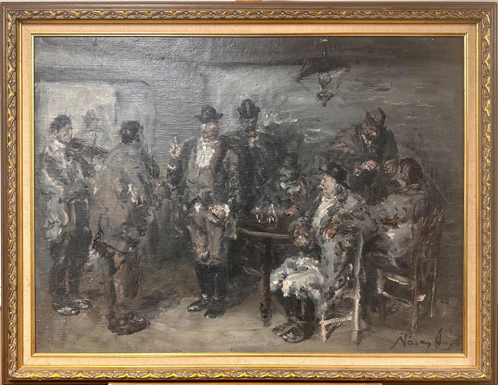 Vintage Hungary School Aurel Naray Expressionist Oil Painting (1 of 6)