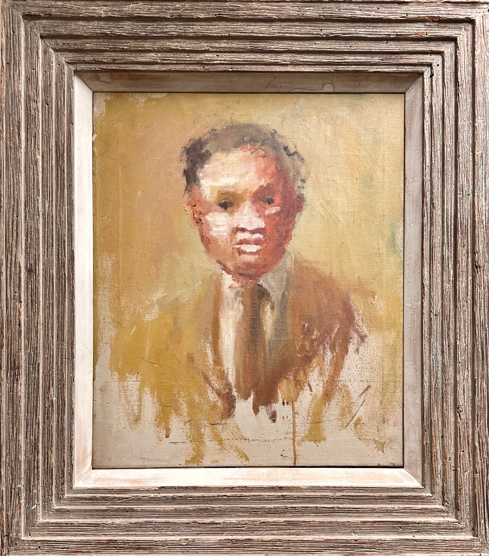 Vintage American School New York Artist Sylvia Carewe Oil Painting Killer Heydenryk Frame (1 of 5)