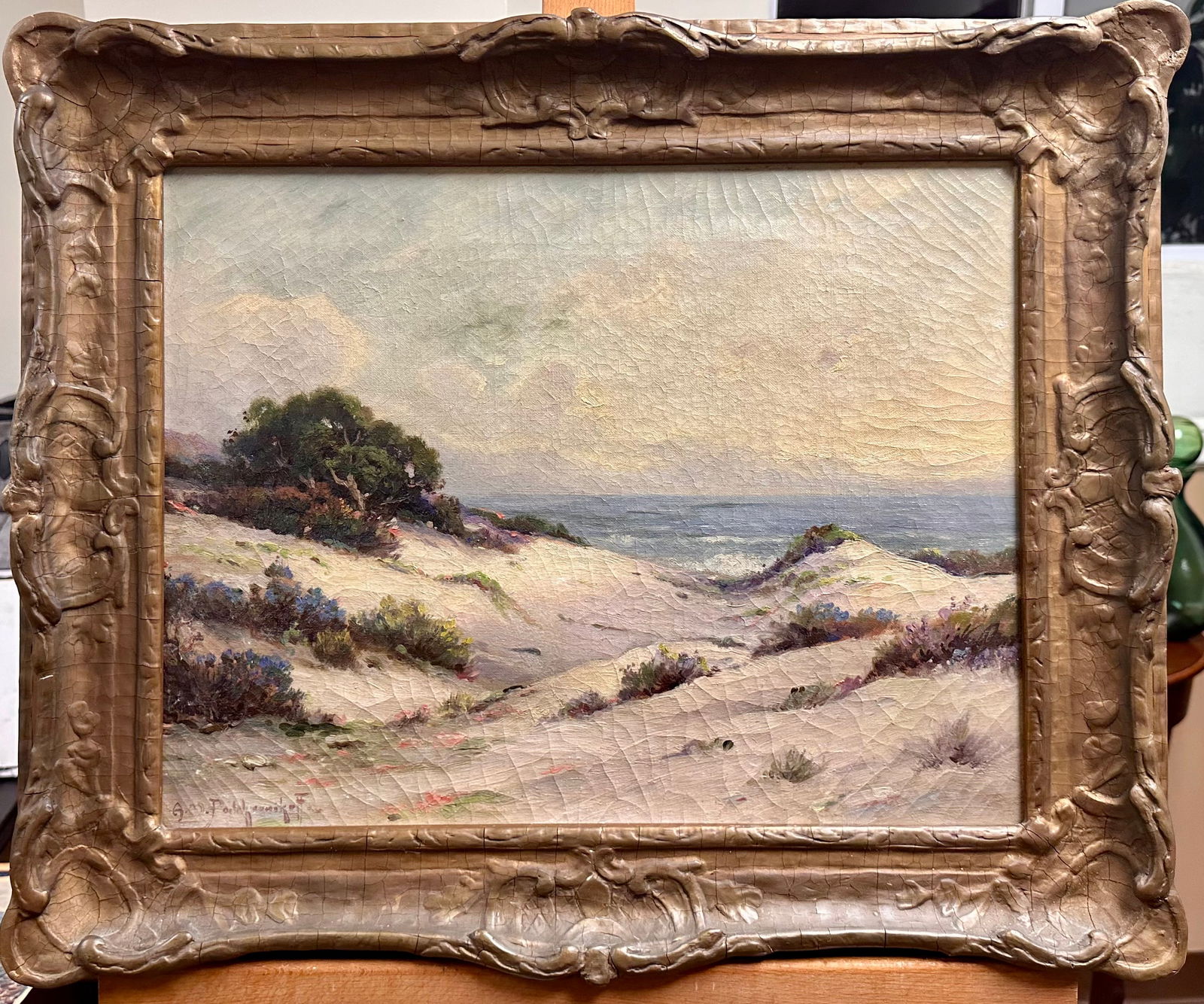 Antique American California Impressionist Painting Beach Scene Alexis Podchernikoff (1 of 17)