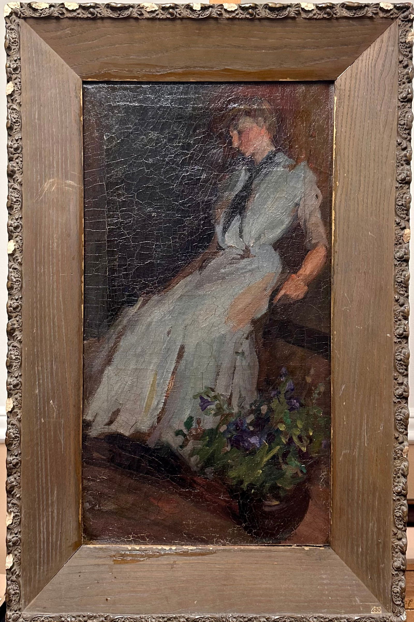 Antique American Impressionist Artist Winifred Scott Lukens Oil Painting Howard Pyle Student (1 of 6)