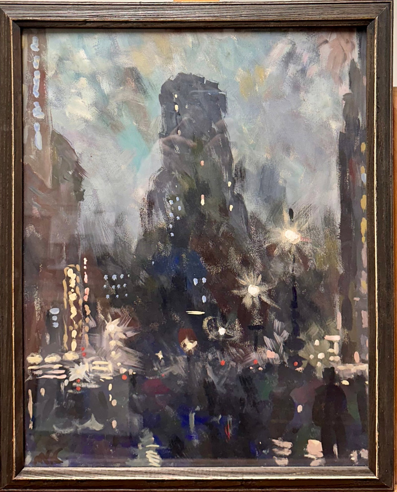 Vintage American Impressionist New York City Oil Painting Salmagundi Club label (1 of 4)