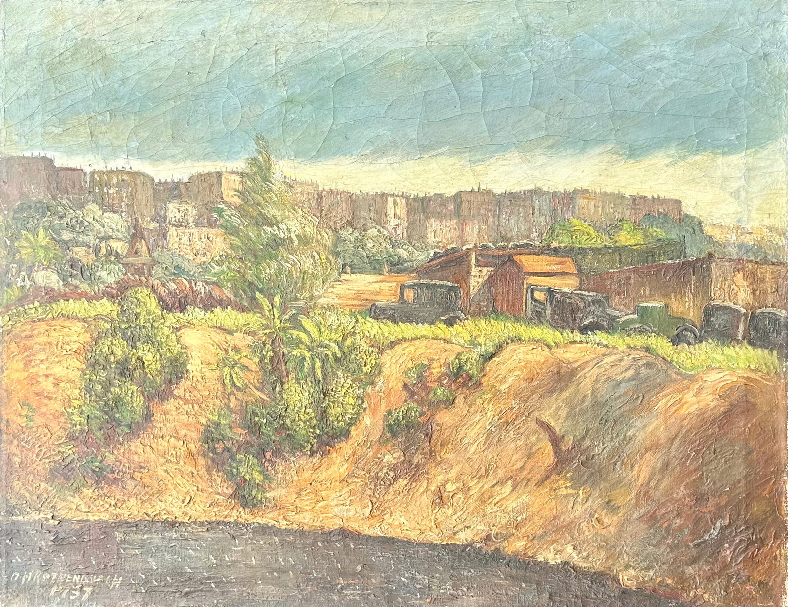 Vintage American School WPA Artist New York Scene Painting Otto Rothenburgh (1 of 8)