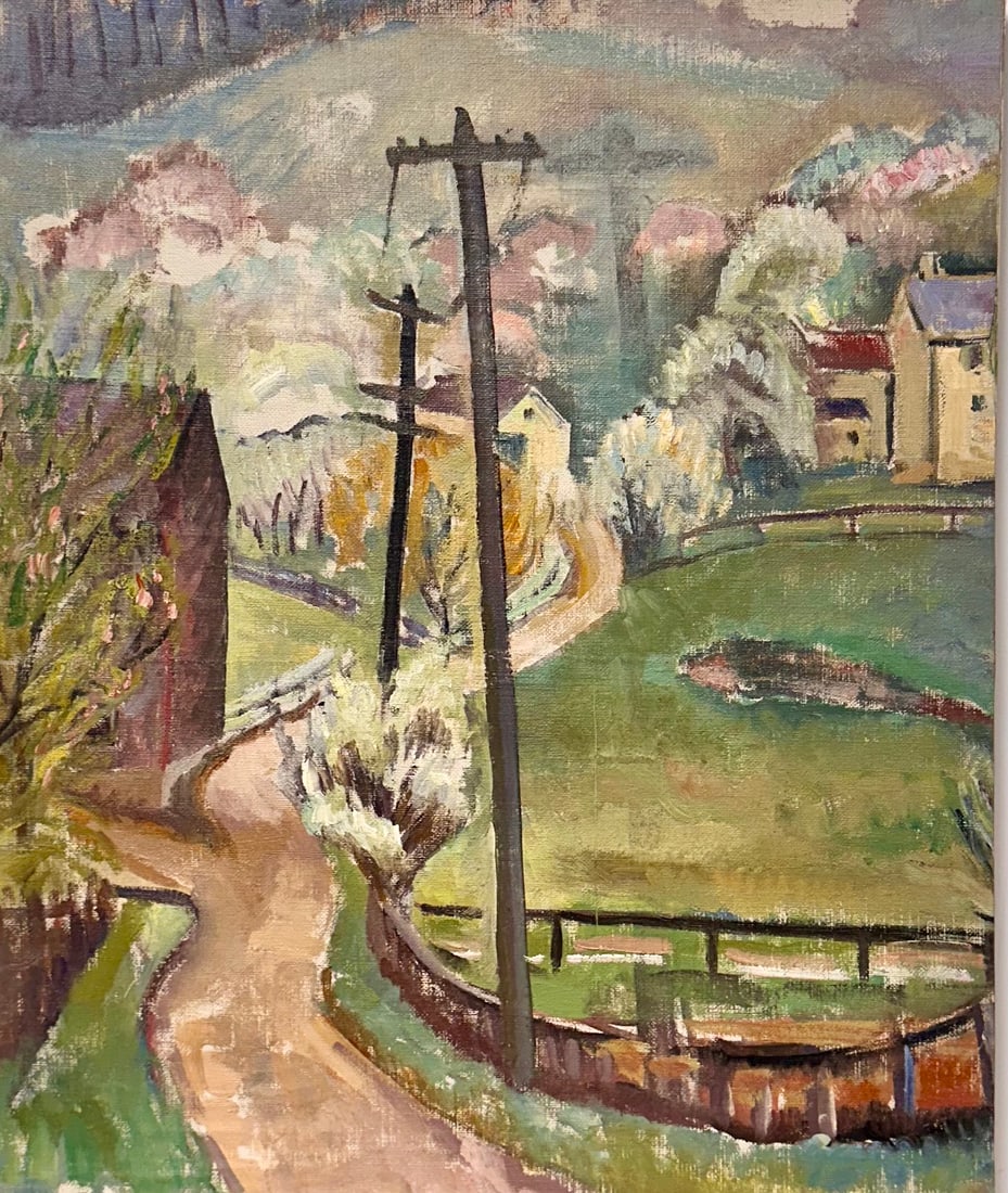 Vintage American Pennsylvania Impressionist Marion Butler Ewald Oil Painting Signed #1 (1 of 4)