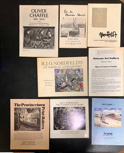 (8) Lot of Eight Art Reference Material on Provincetown Cape Cod Artists: (8) Lot of Eight Art Reference Books on Provincetown Cape Cod Artists, including, Oliver Chaffee, Ross Moffett, B.J.O. Nordfeldt, John Whorf