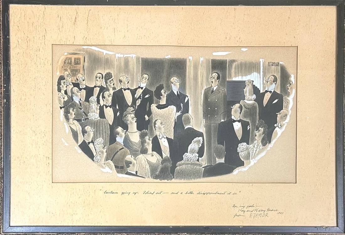 Vintage American Artist Illustration Richard Dennison Taylor Signed Original (1 of 6)