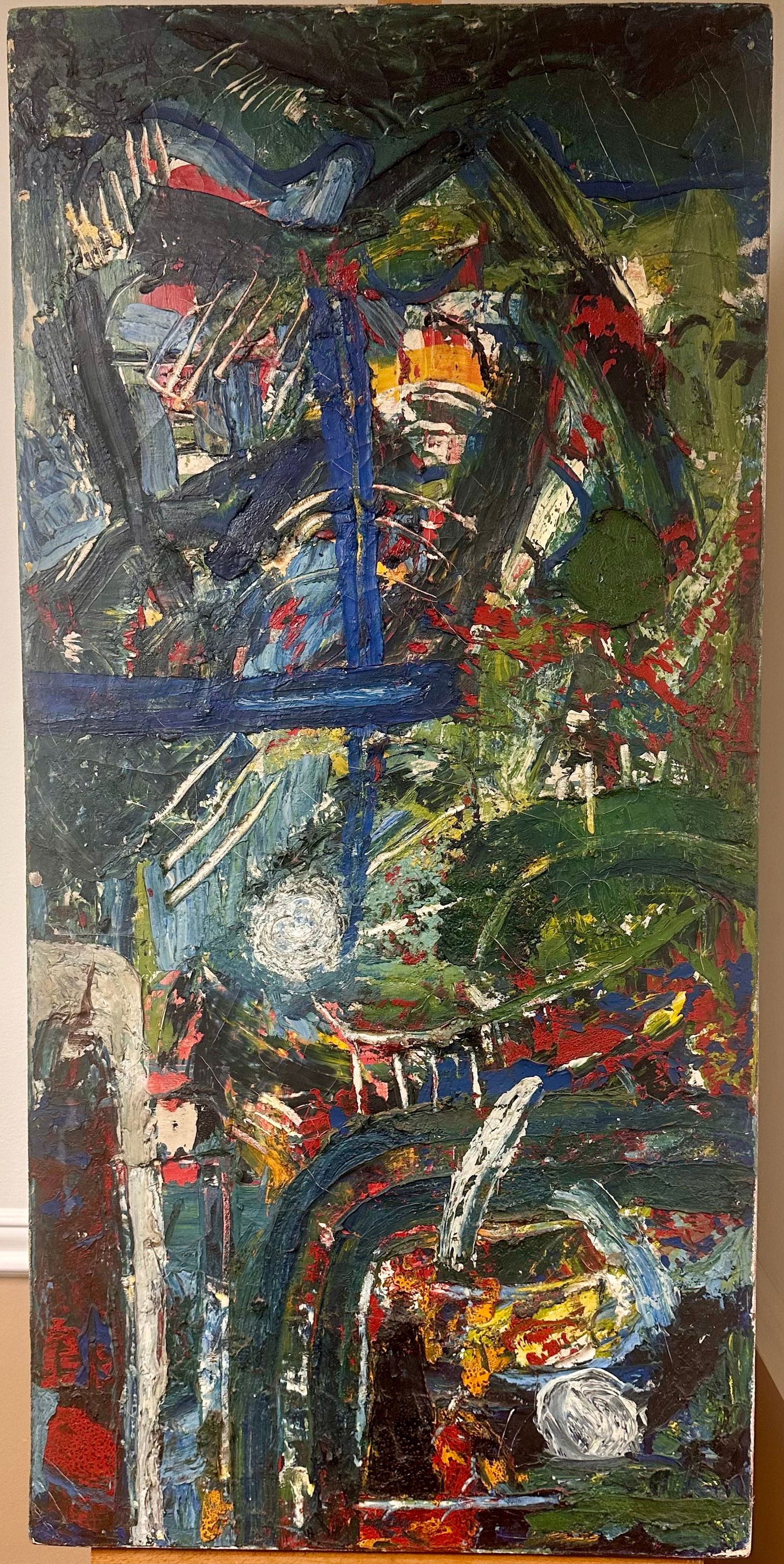Modern MCM Vintage Abstract Expressionist Oil Painting Signed (1 of 4)