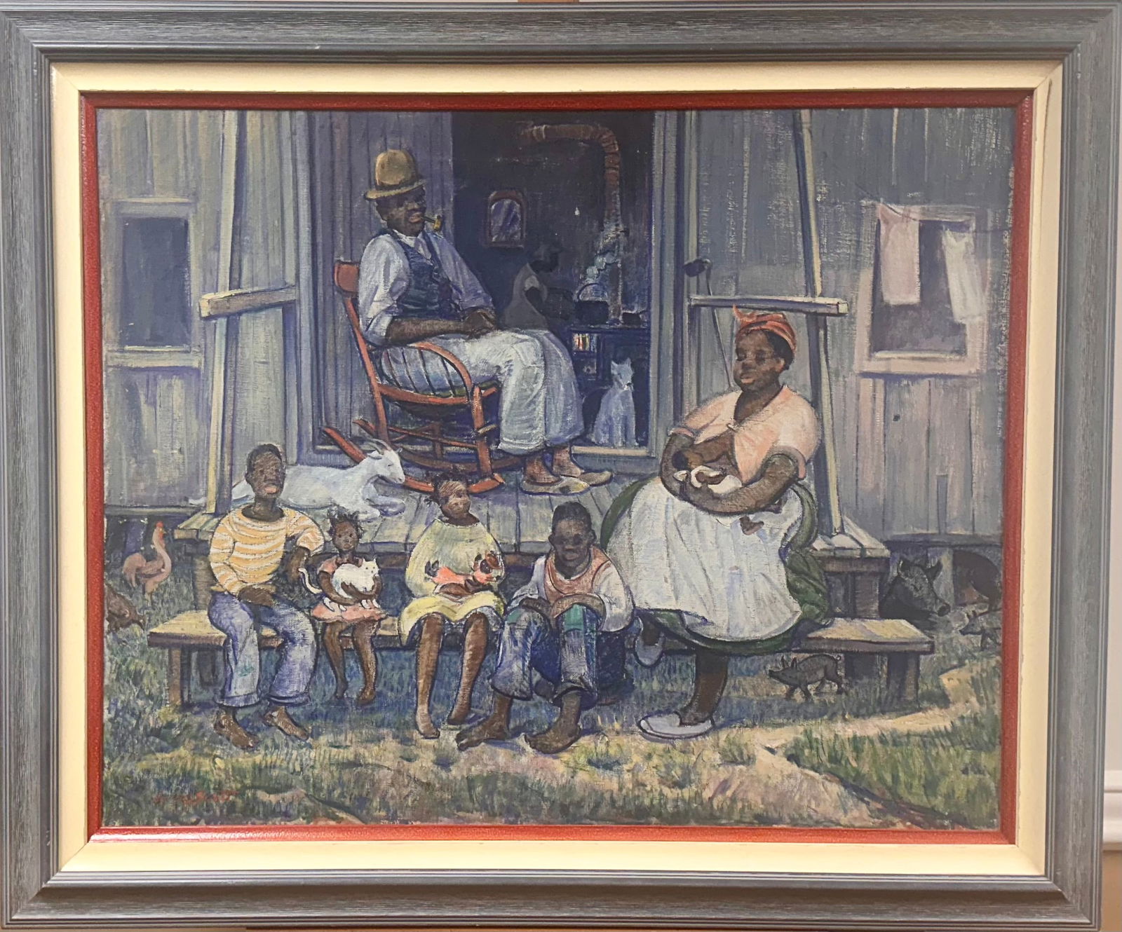 American Impressionist WPA Oil Painting James Scott Signed (1 of 5)