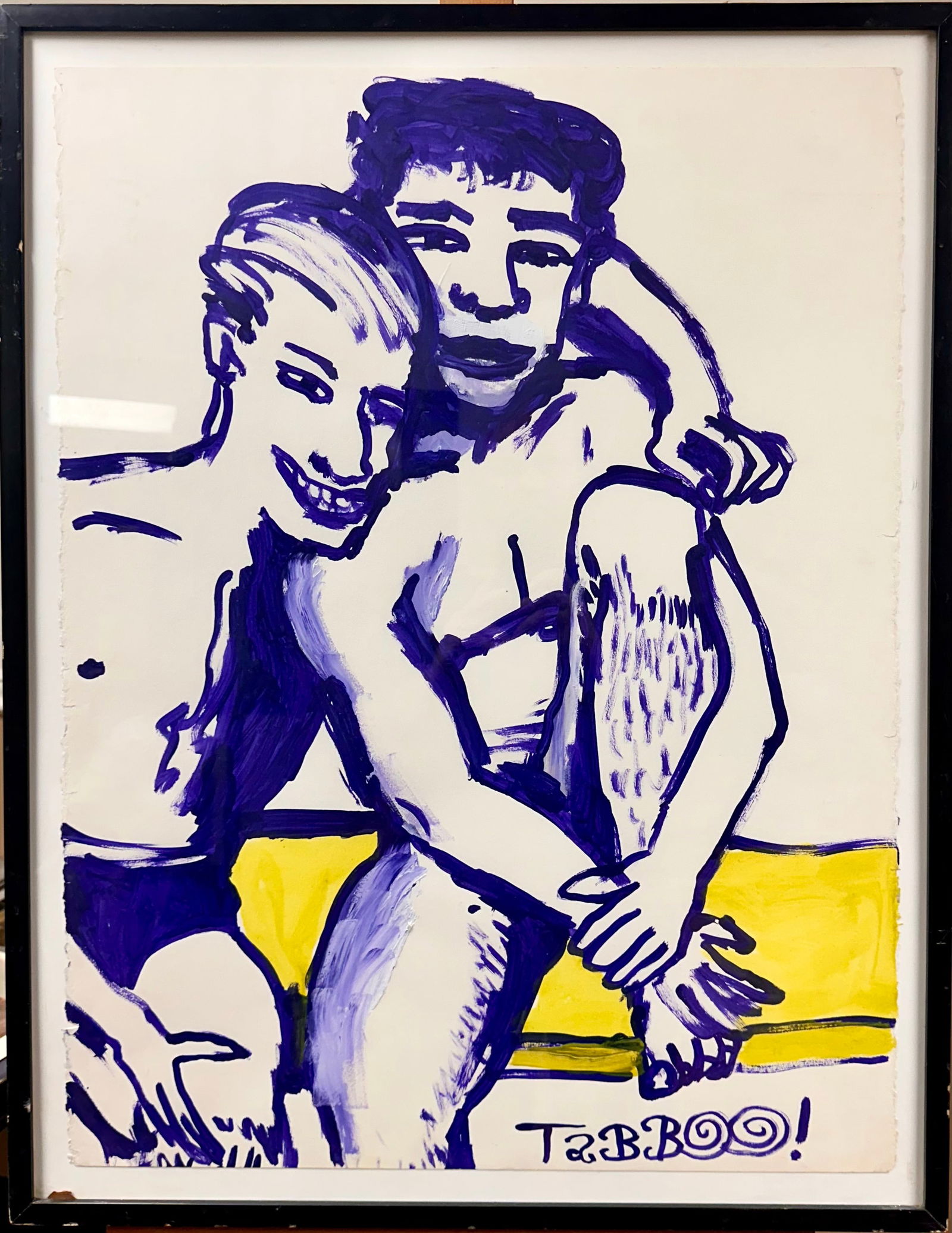 Vintage Male "Tabboo" Stephen Tashjian Original Oil Painting Signed #2 (1 of 5)