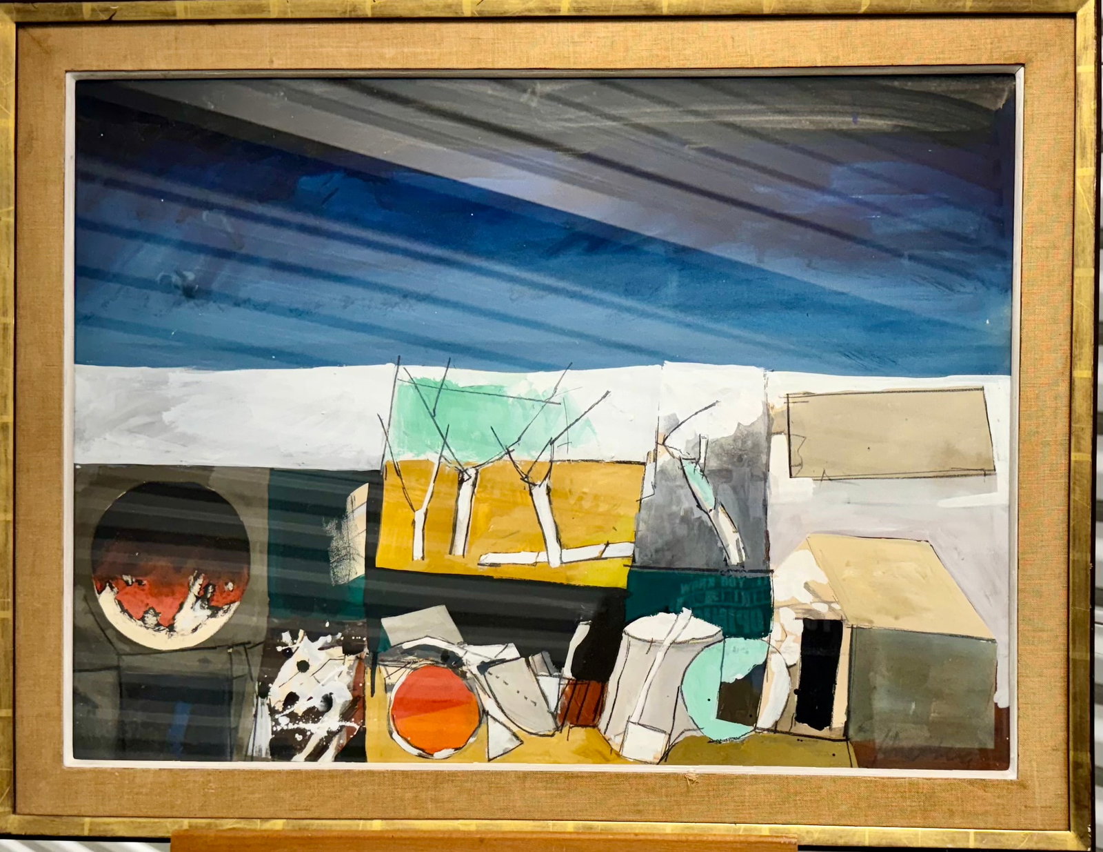 Vintage American School New York California Abstract Artist John Hultberg Original Signed 1959 (1 of 6)