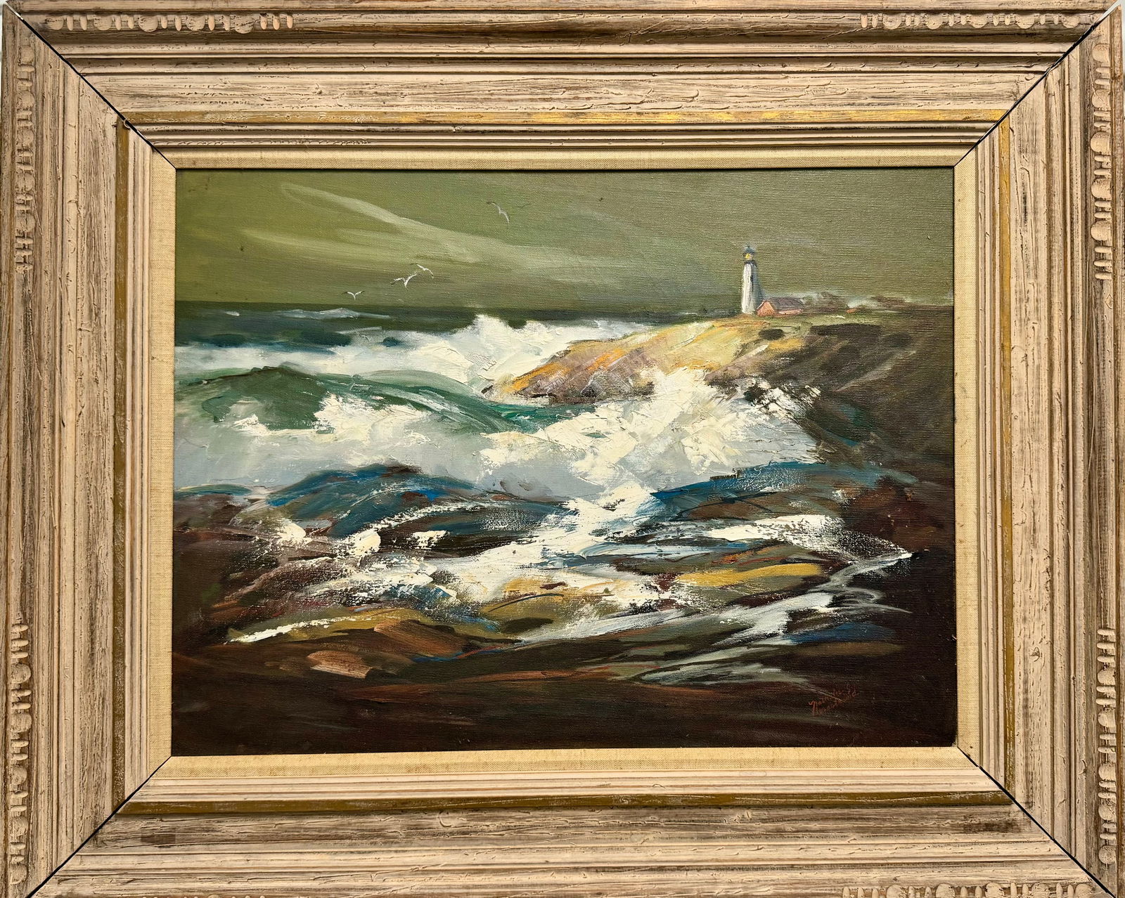 Vintage American School Impressionist Massachusetts Artist Nathalie Johnson Nordstrand Painting (1 of 6)