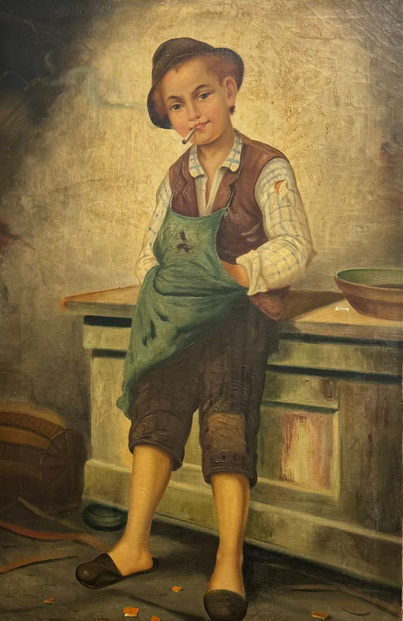 Antique Italian School Oil Painting Signed Vagano (1 of 4)