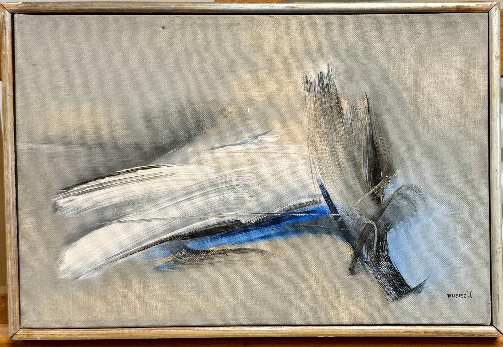 Vintage Uruguayan School Postwar Abstract Artist Gusavo Vazquez Oil Painting Signed #2 (1 of 8)