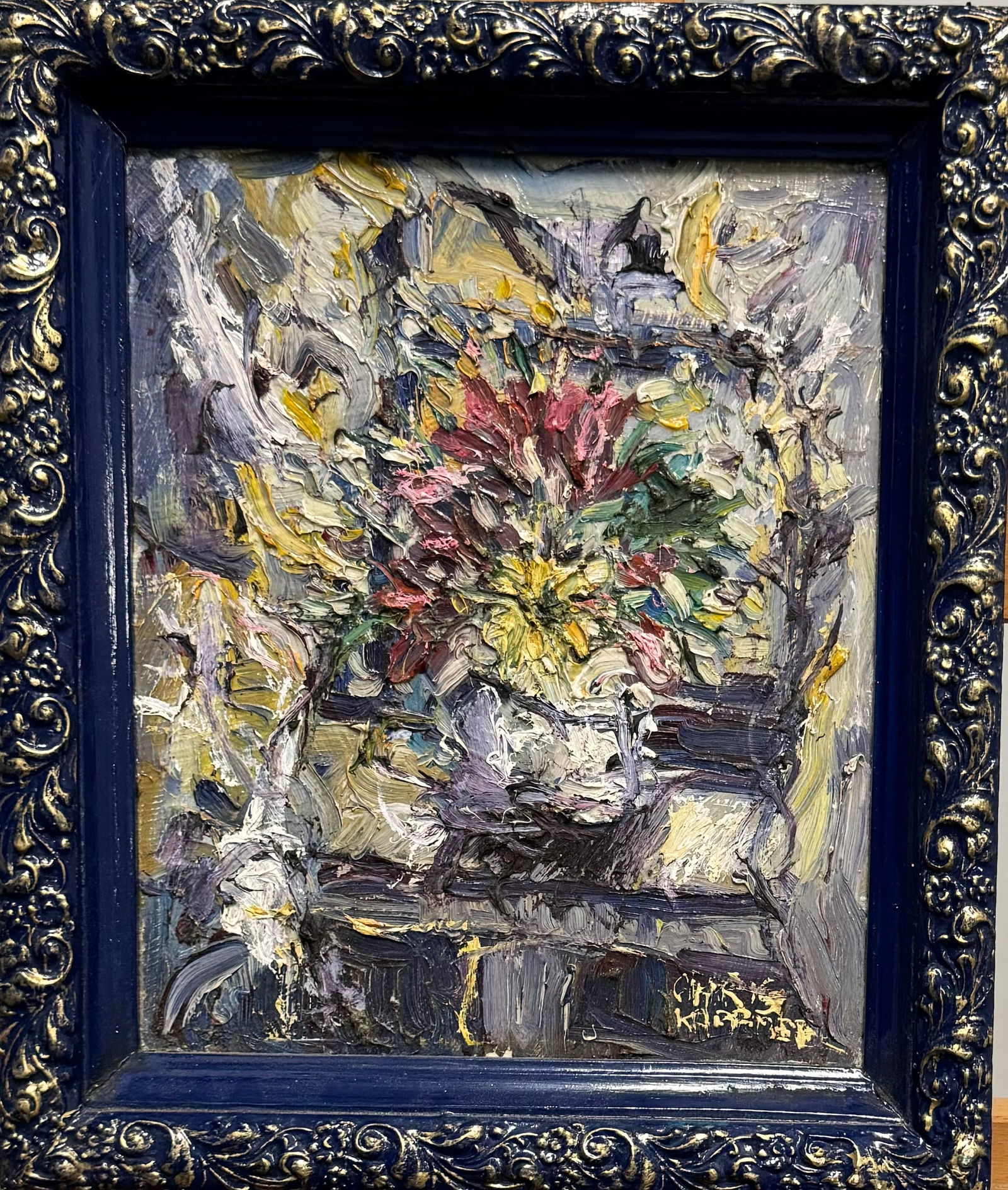 Chris Kappmeier American School New Jersey Artist Mid Century Modern Still-Life Oil Painting Signed (1 of 4)