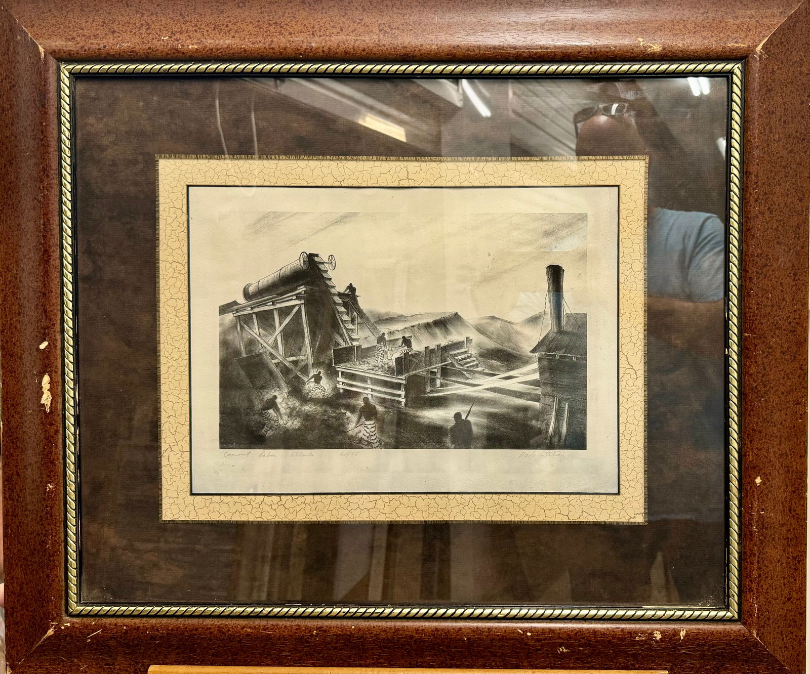 Rare American School WPA Georgia Artist Dale Stetson African American Theme Lithograph Signed (1 of 6)