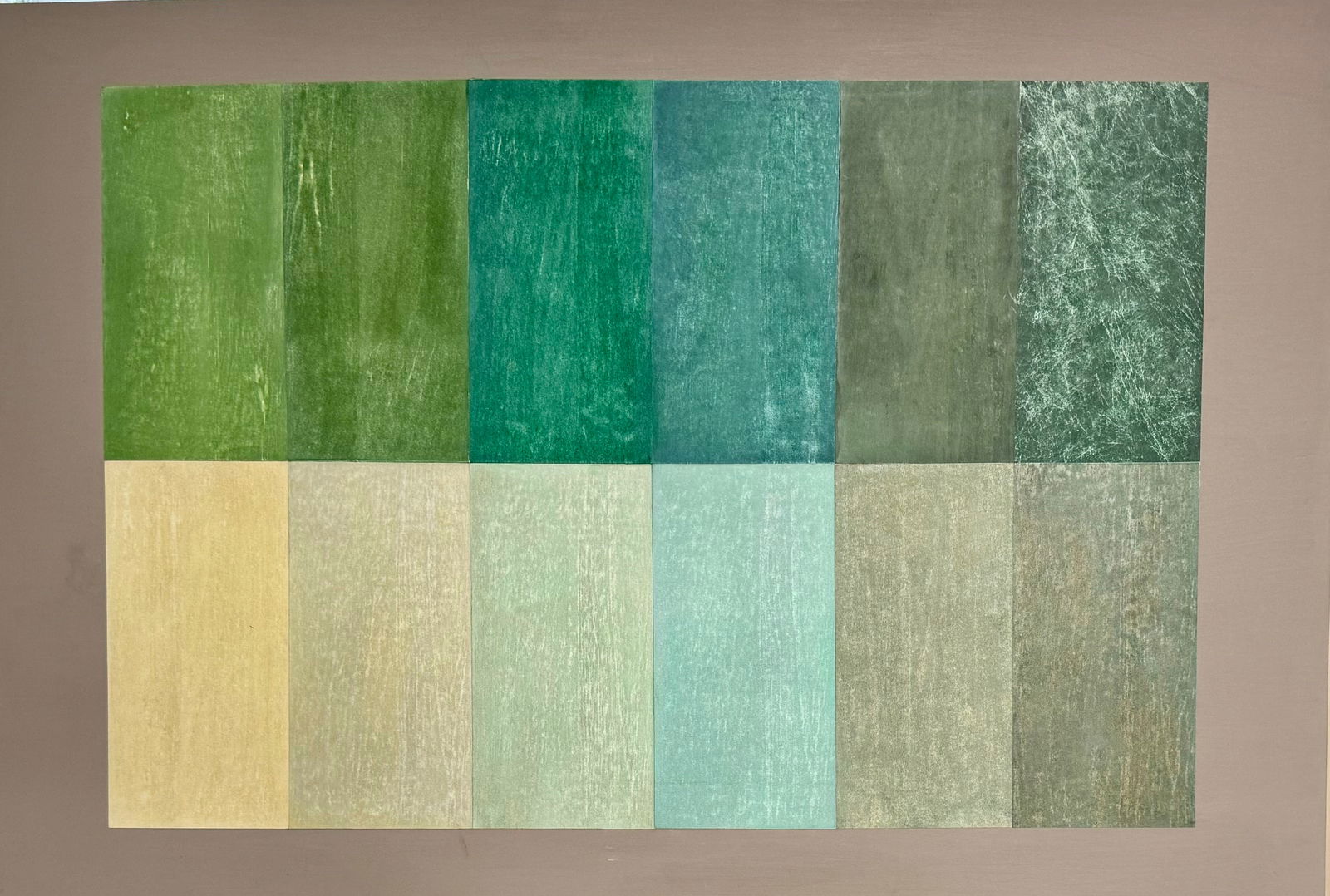 Vintage Sweden School New York Artist Siri Berg Mid Century Modern Collage Signed (1 of 4)