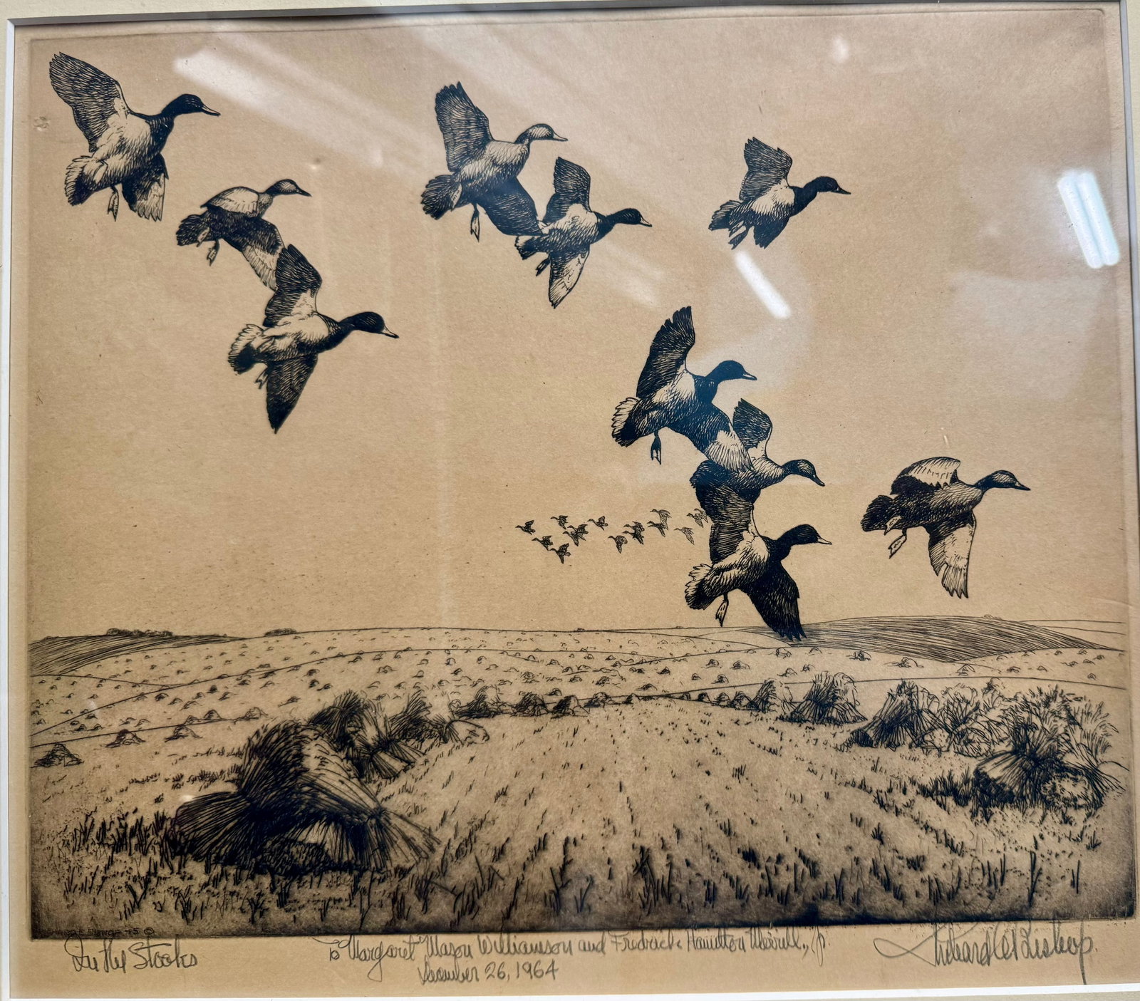 Vintage American School Pennsylvania Artist Richard Evett Bishop Etching Signed (1 of 5)