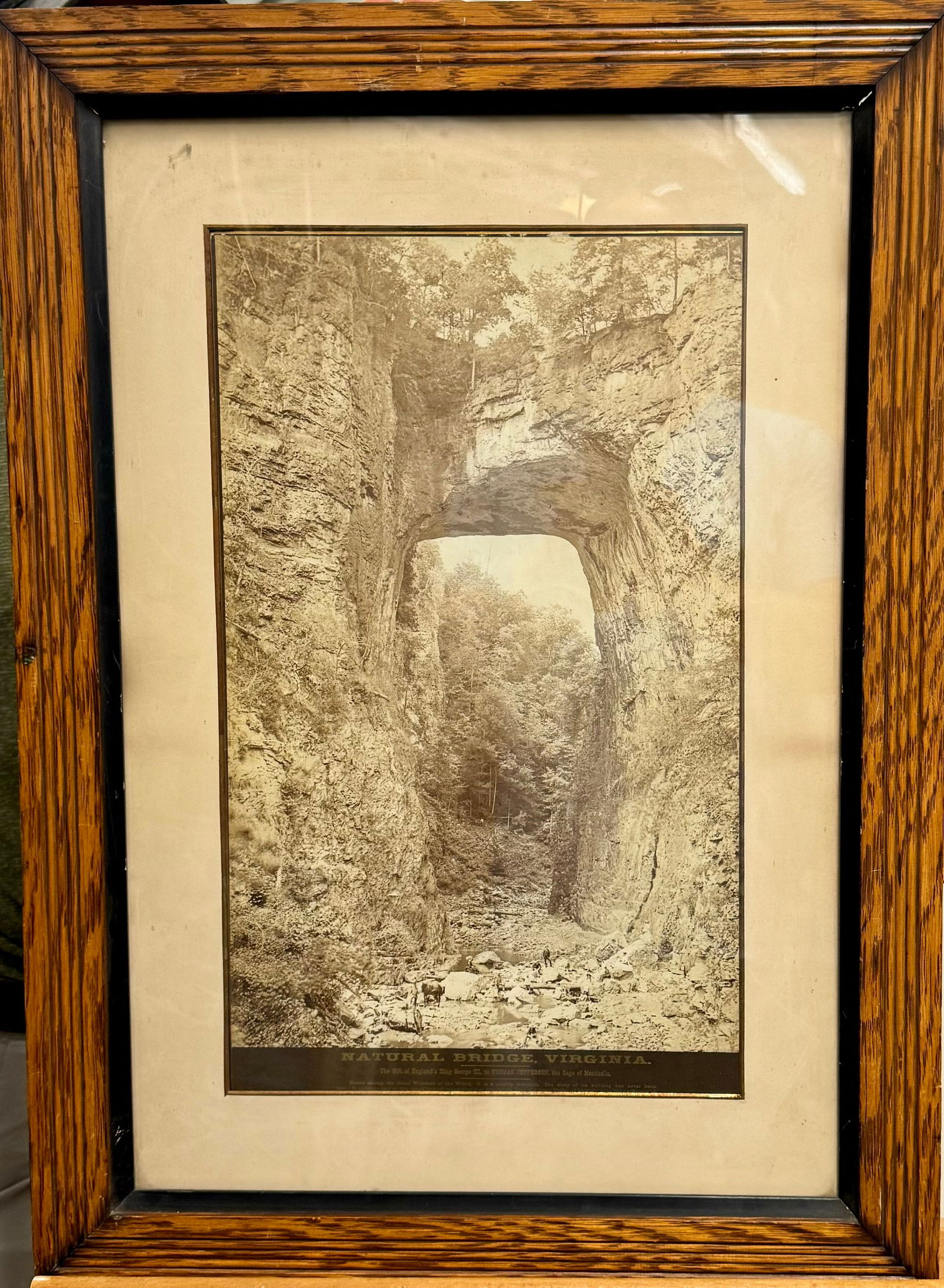 Antique American School Albumin Photograph Michael Miley Natural Bridge Virginia (1 of 4)