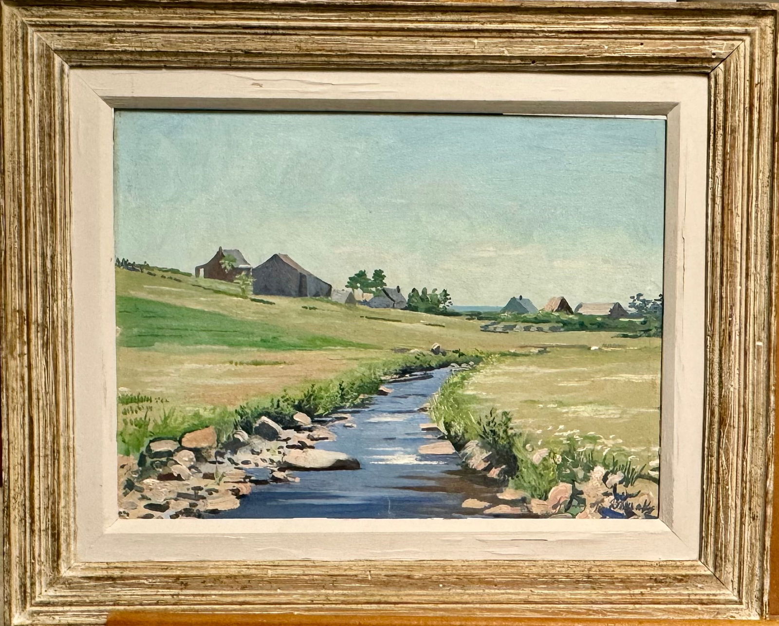 Vintage American School Impressionist Oil Painting Signed (1 of 3)