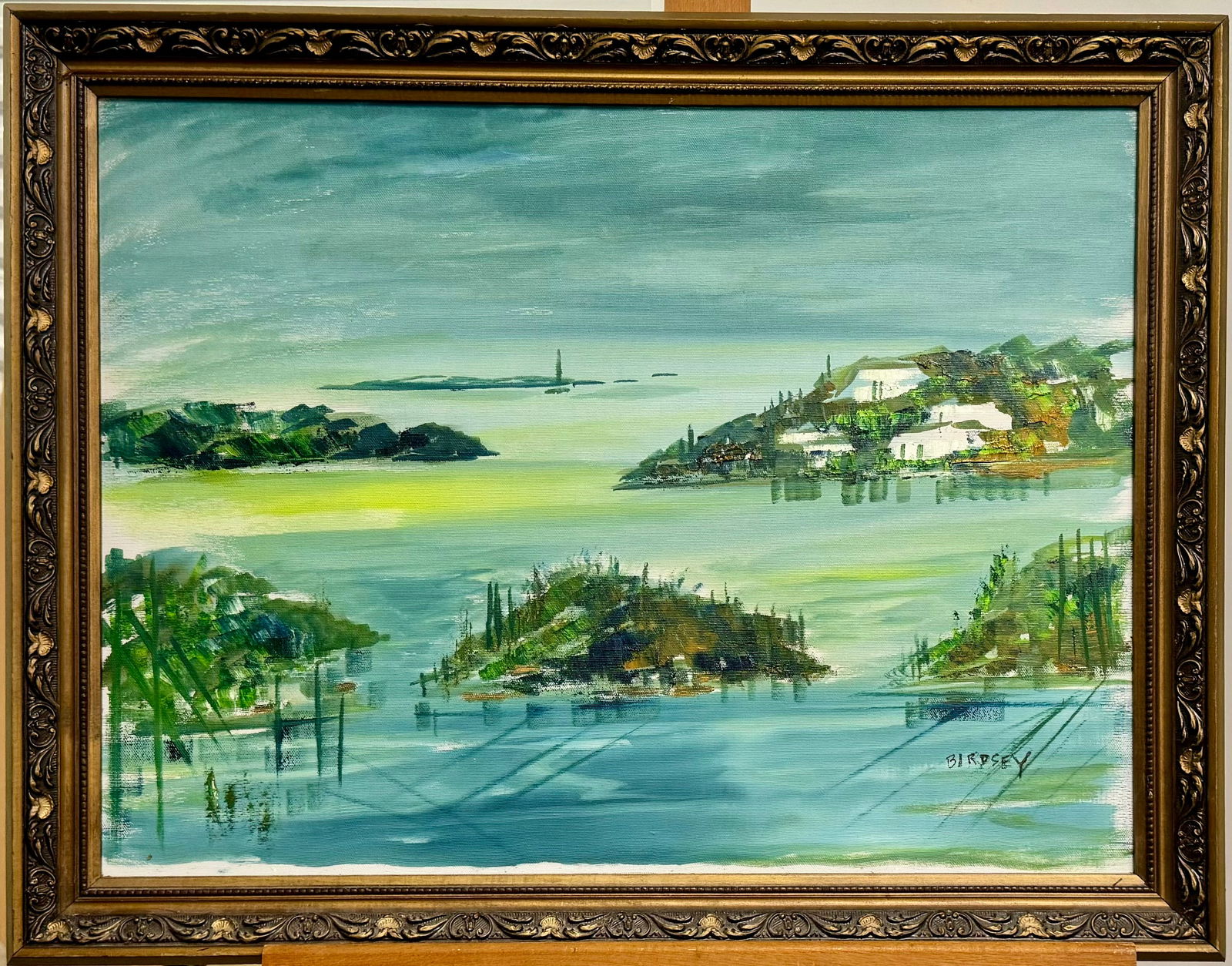 Vintage Bermuda School English Artist Alfred Birdsey Oil Painting Signed (1 of 3)