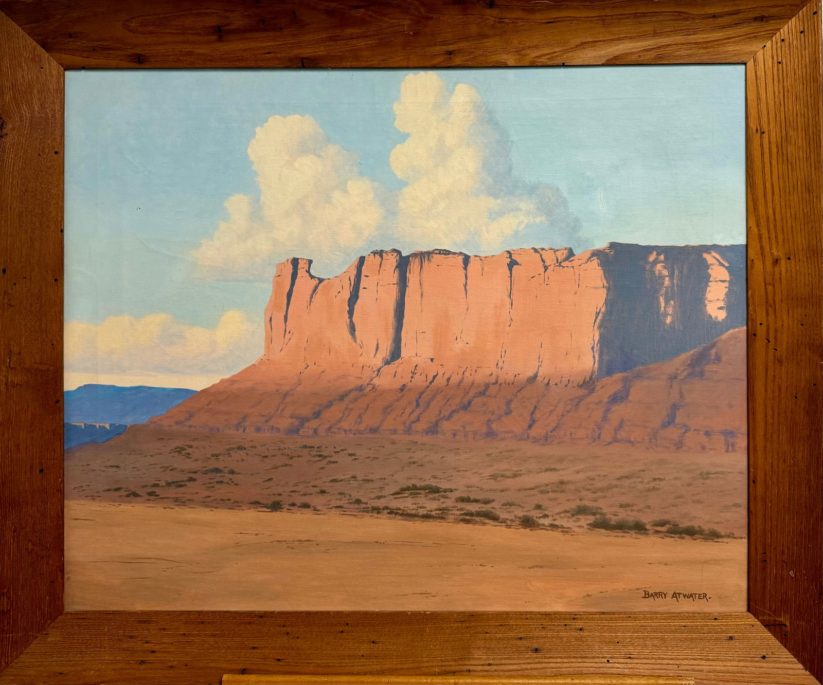 Antique American School Impressionist New Mexico Artist Barry Atwater Oil Painting SIgned (1 of 4)