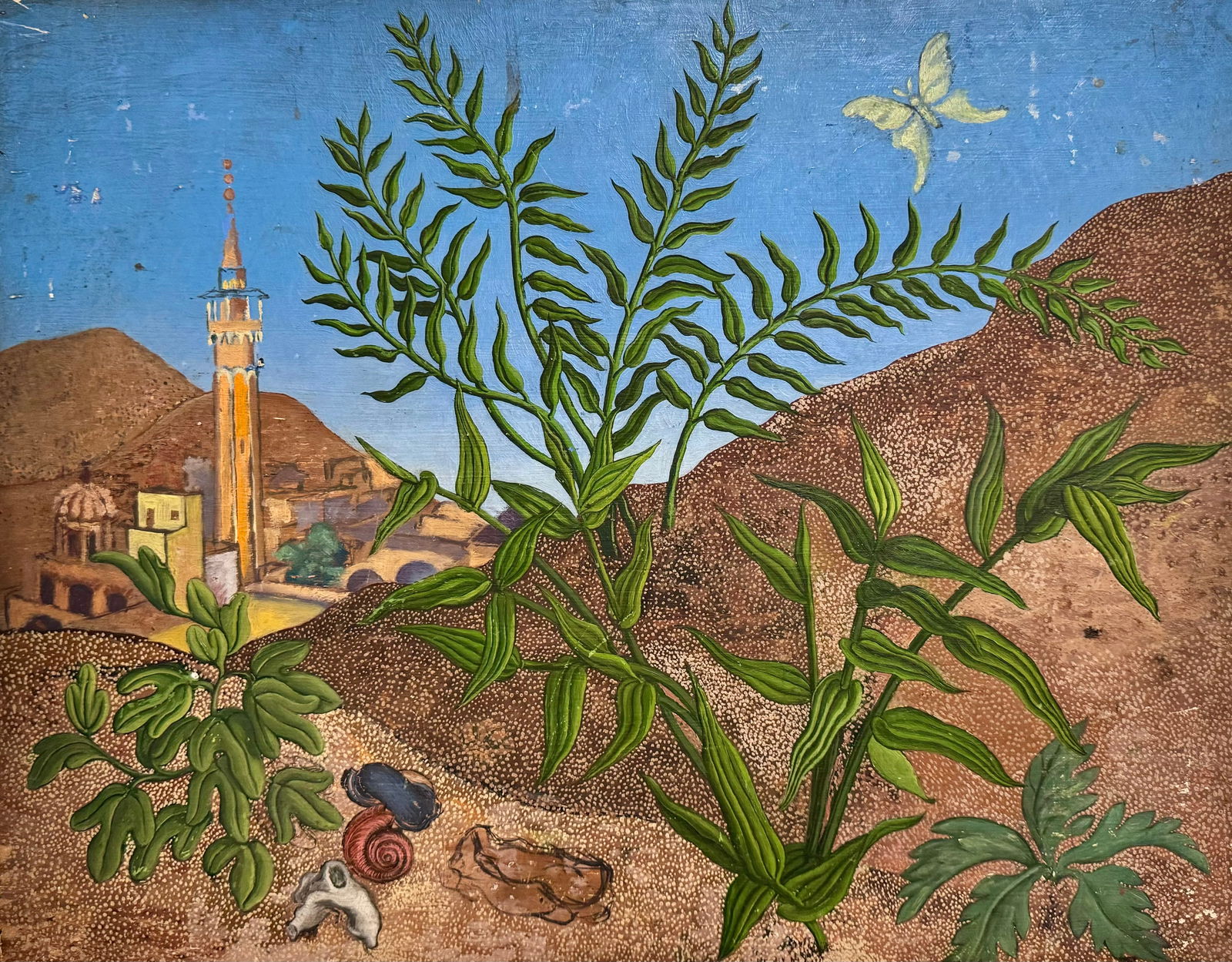 Antique Middle Eastern School Surrealist Oil Painting (1 of 5)