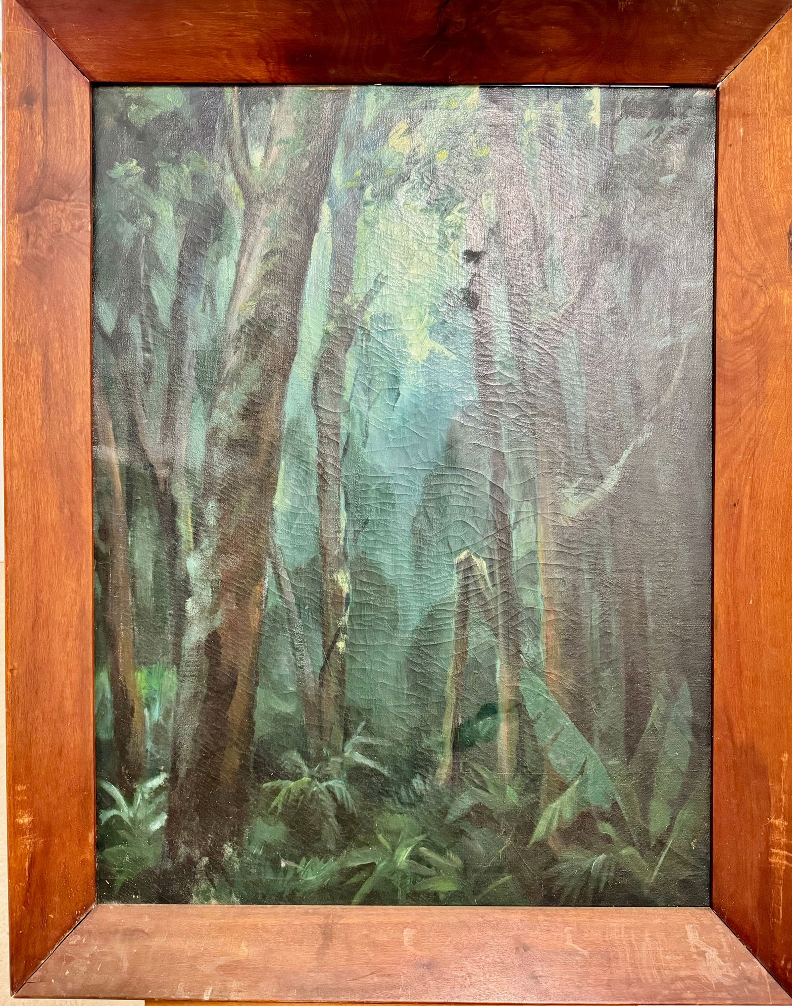 Antique South Pacific School Modernist Oil Painting Signed (1 of 4)
