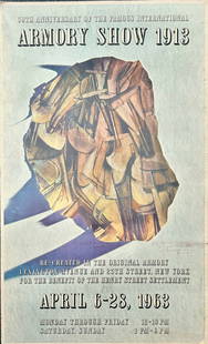 Important Marcel Duchamp 50th Anniversary International Armory Show 1913 signed poster, 1963 Pencil: Important Marcel Duchamp 50th Anniversary International Armory Show 1913 signed poster, 1963 Pencil Signed, SLR and dedicated, April 1963, Offset lithograph in colors on cardstock44 × 26 1/2 in .