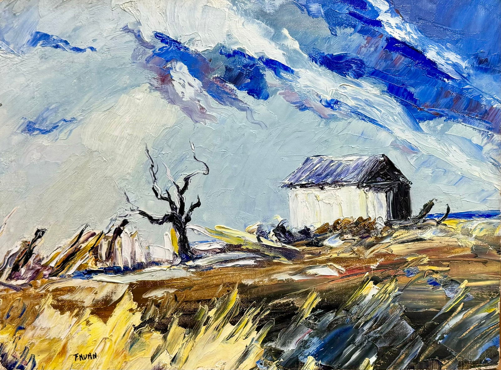 Antique American Impressionist New Jersey Artist Beach Scene Frederic Nunn Signed (1 of 5)