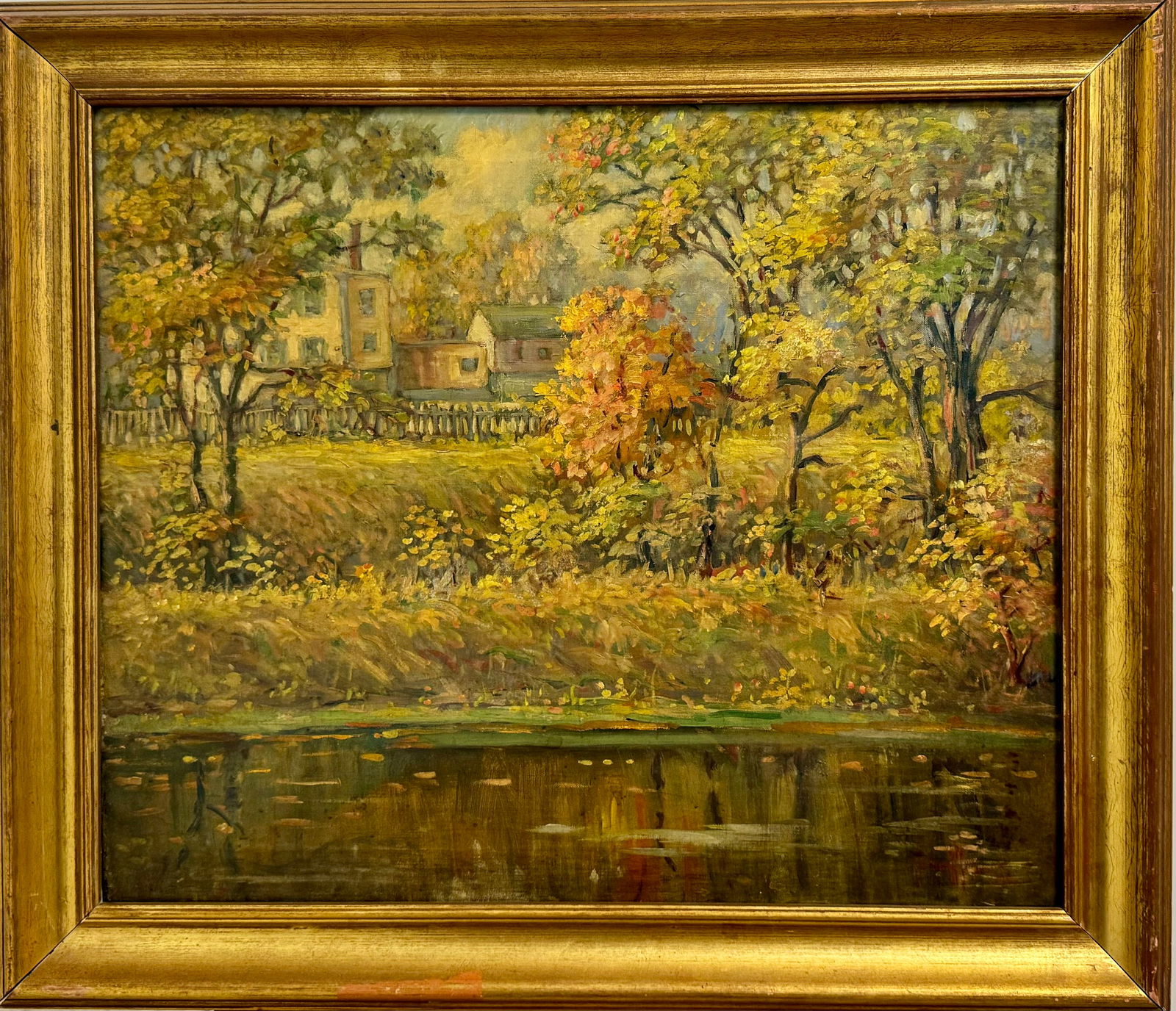 Antique American Impressionist Clarence W. Snyder Pennsylvania Bucks County Oil Painting Signed (1 of 6)