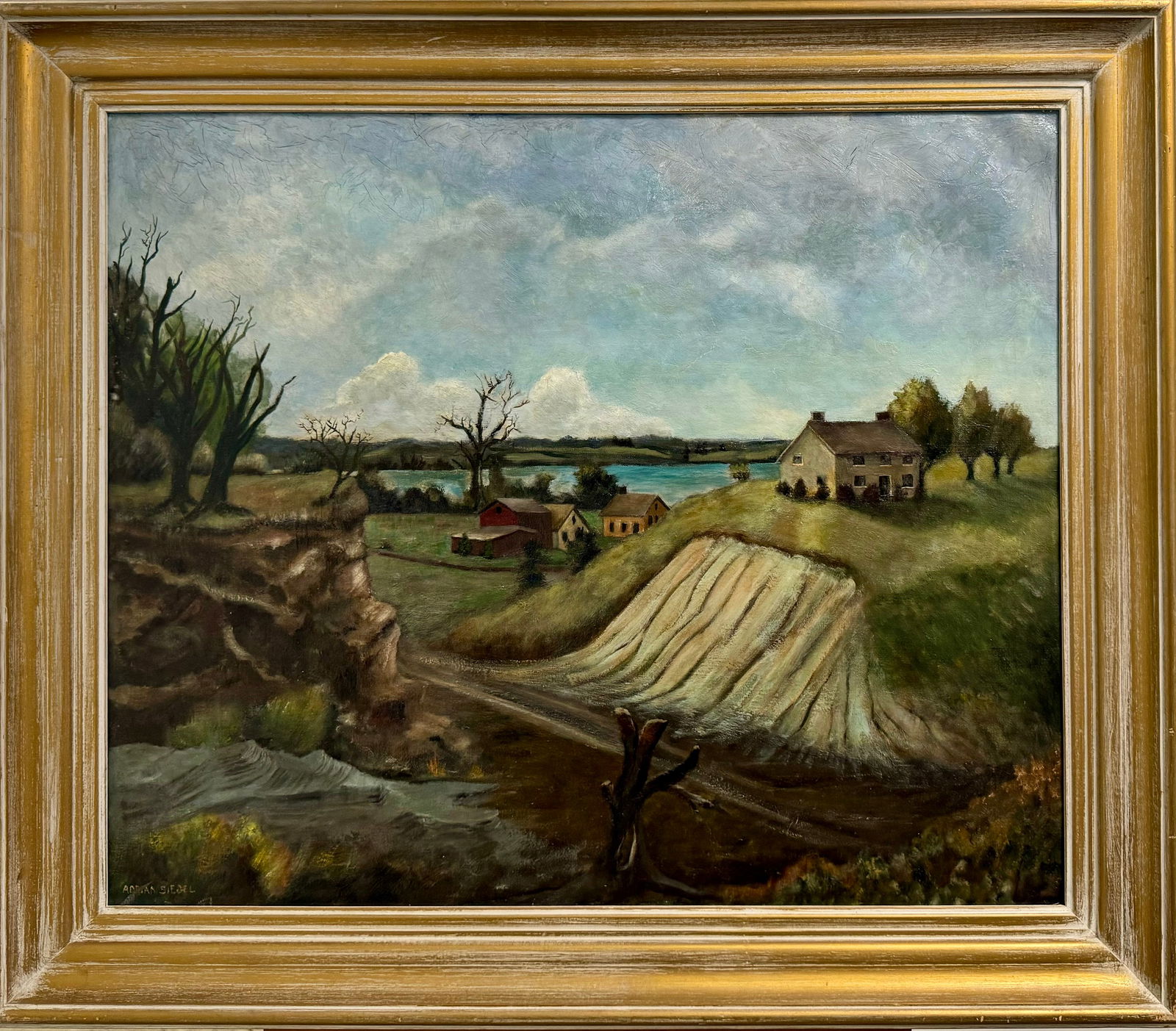 Vintage Early American WPA Era Pennsylvania Oil Painting Adrian Siegel (1 of 6)