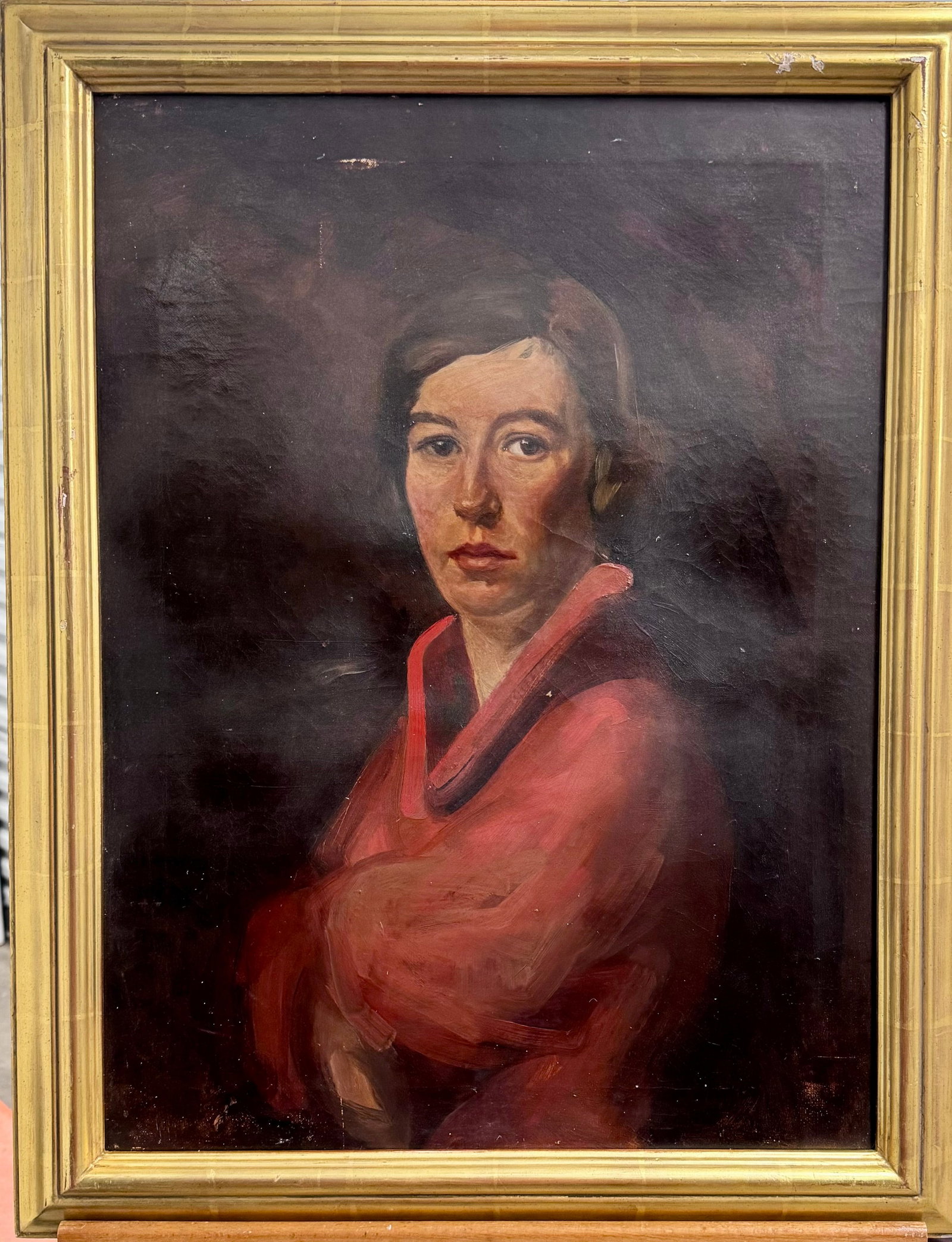 Antique Beautiful Early Impressionist Androgynous Portrait Oil Painting: Beautiful Early Impressionist Androgynous Portrait Oil Painting, O/C, Style of Joihn Singer Sargaent, 24 x 18", 28 x 22" Overall