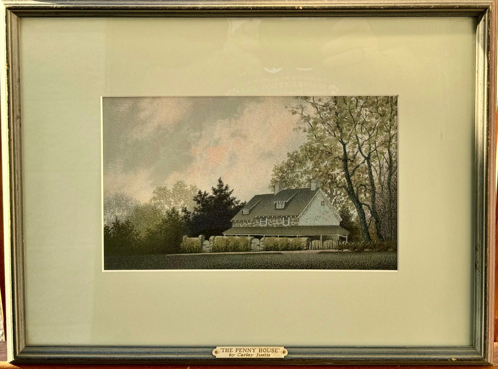 Vintage American Wilmington Delaware Oil Painting Penny House Signed (1 of 2)