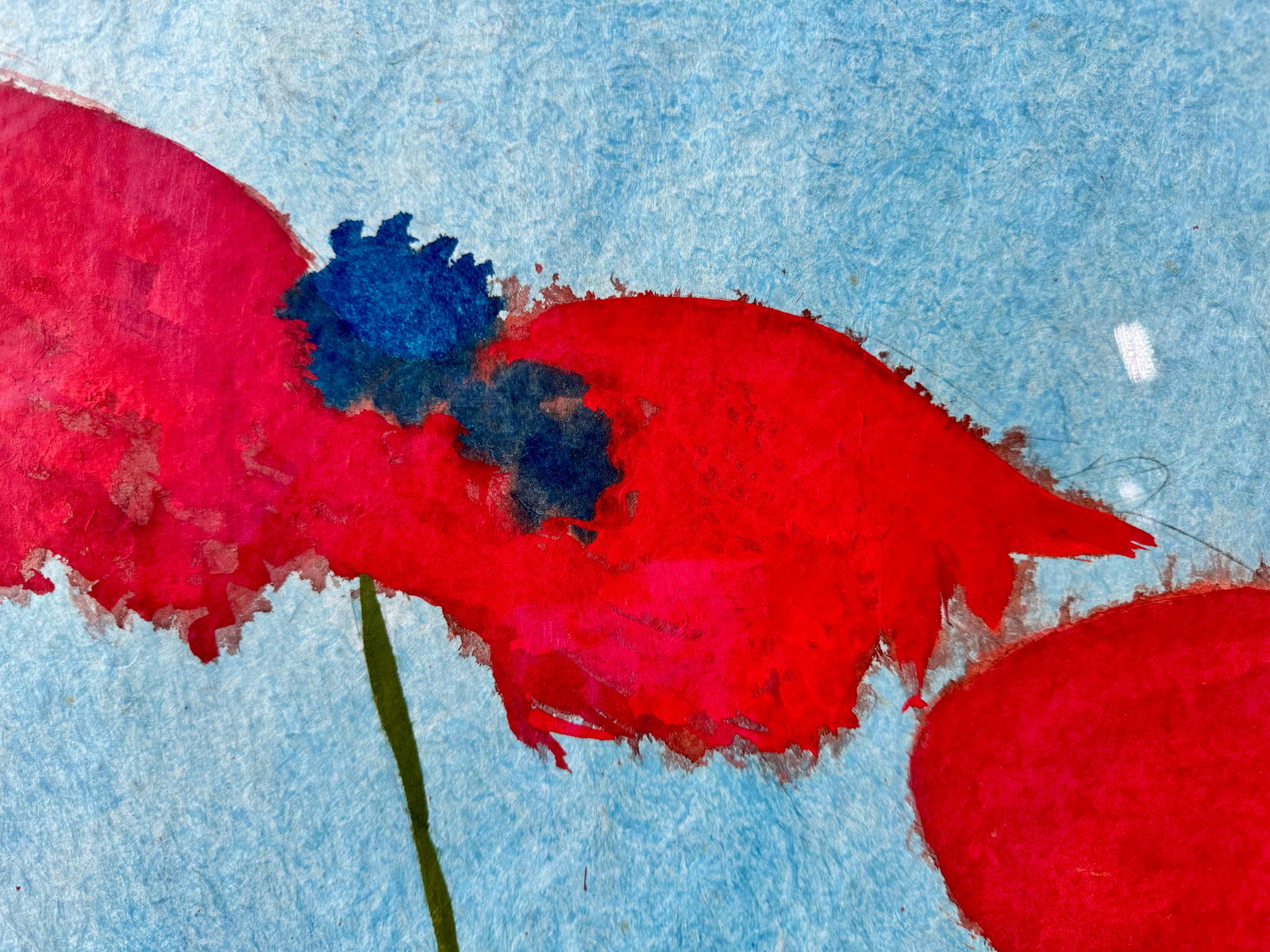 Antique German Expressionist Watercolor style of Emil Nolde SIgned (1 of 4)