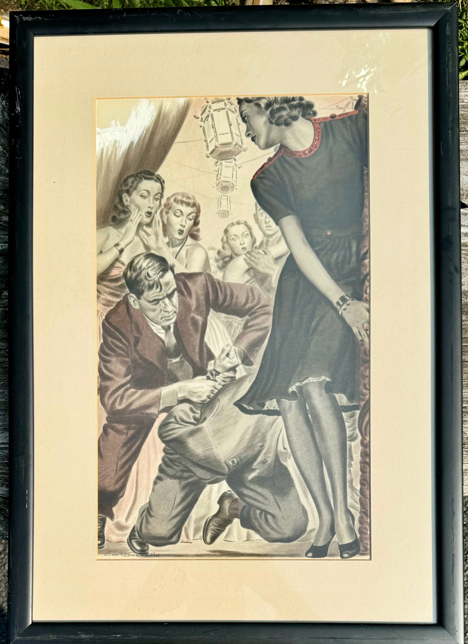 Vintage American Illustration Saturday Evening Post George Connelly Signed #1 (1 of 6)