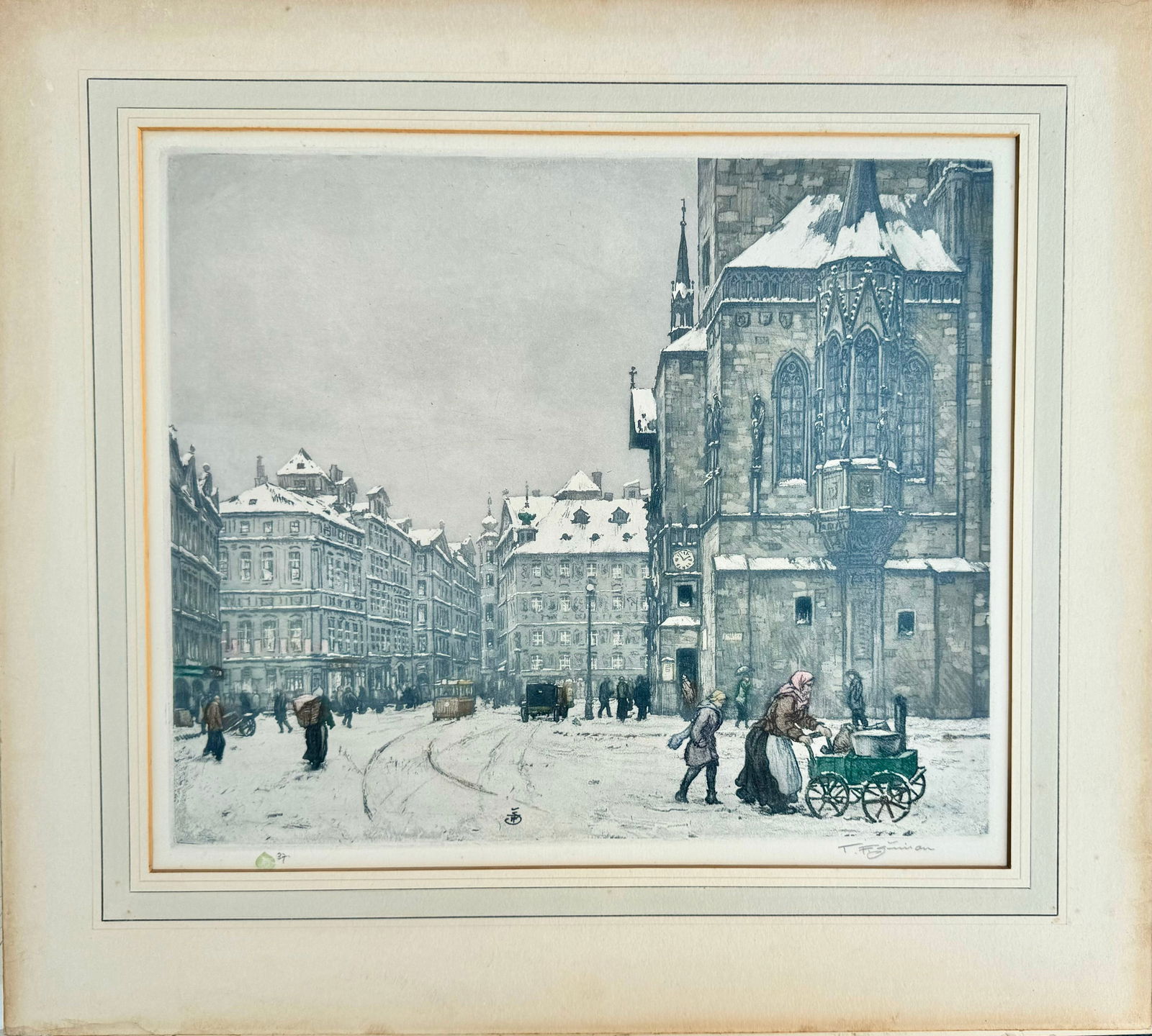 Tavik Frantisek Simon Czech Republic Colored Etching Pencil Signed (1 of 5)
