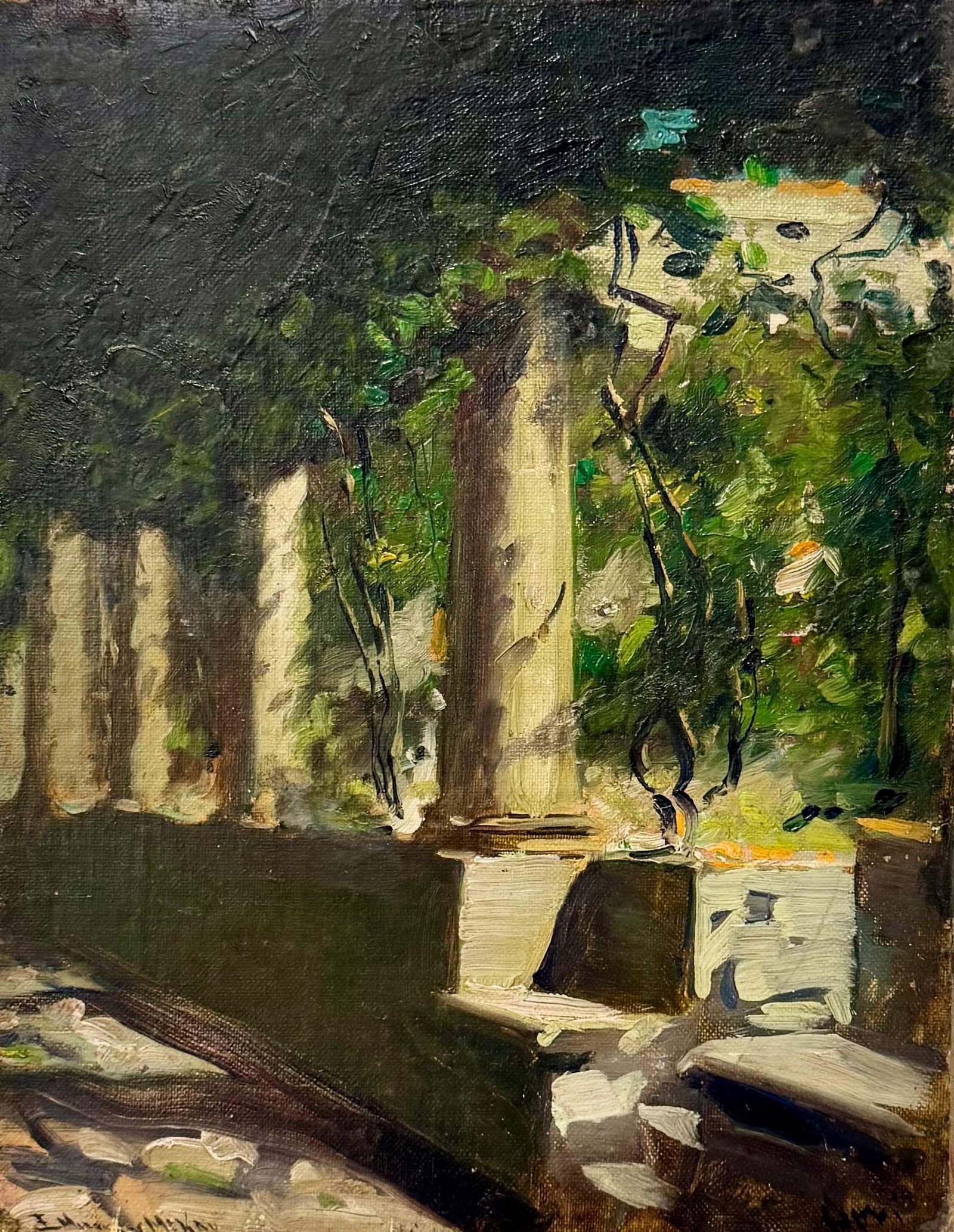 Antique American Impressionist Michigan Artist Edwin Murray MacKay oil painting Signed: Antique American Impressionist Michigan Artist Edwin Murray MacKay oil painting Signed, 14 x 11”. MacKay was born in Sebewaing, Michigan in 1869. His art instruction was traditional, as it was f