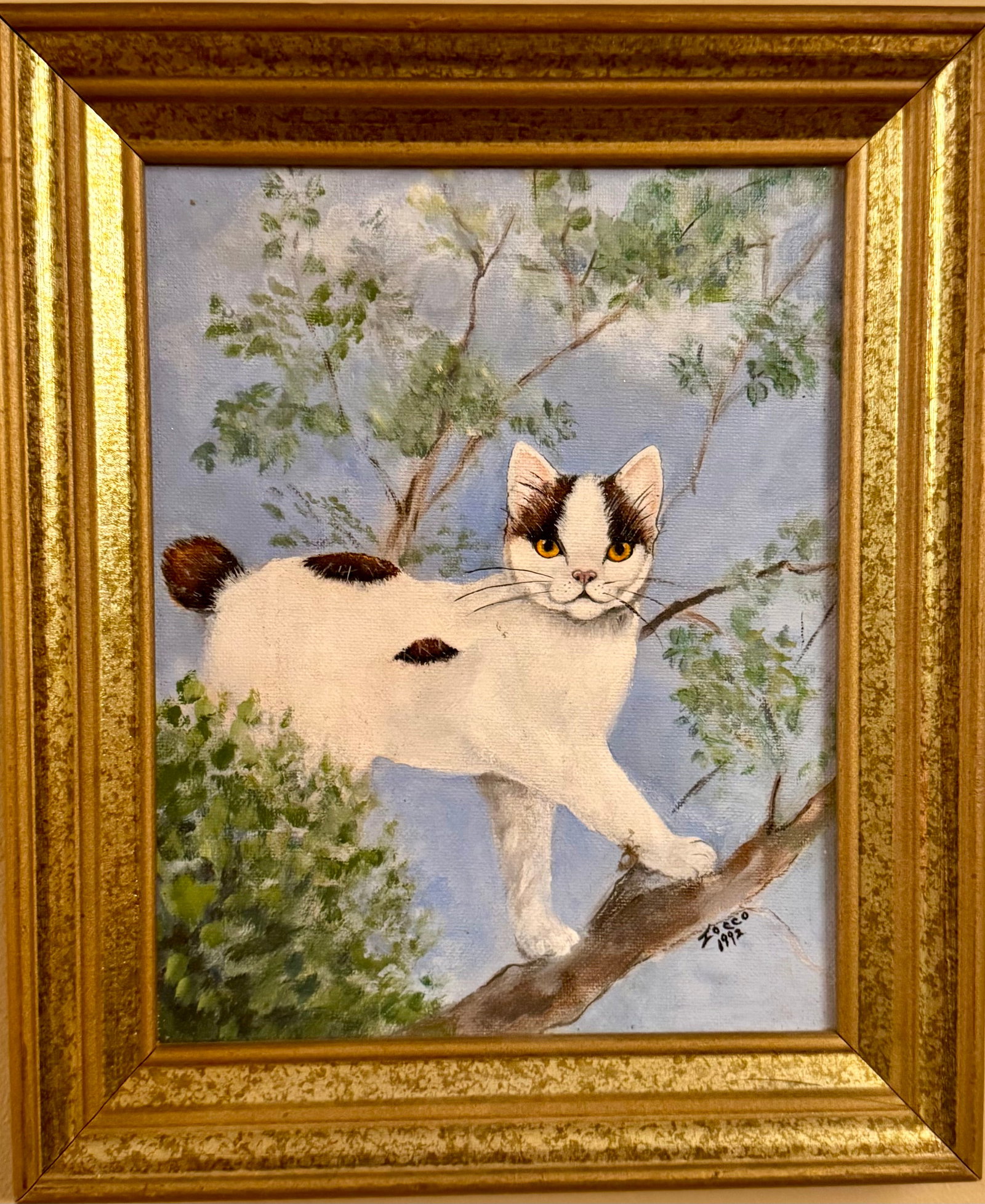 (3) Assorted Oil Paintings Cat, Still-Life and Mother and Child: (3) Assorted Oil Paintings Cat, Still-Life and Mother and Child, the largest is 16 x 12"